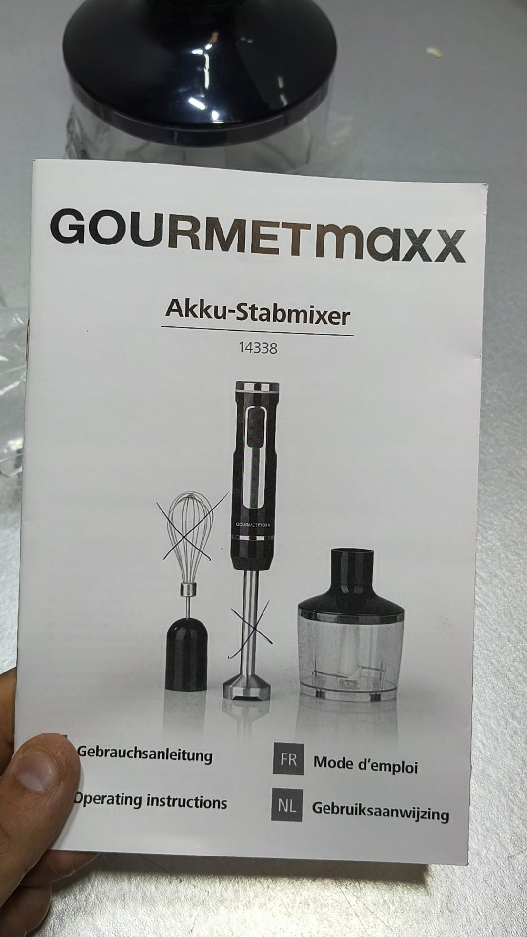 Gourmetmaxx blender ręczny bezprzewodowy 14338 200 W 500 ml — zdjęcie 4