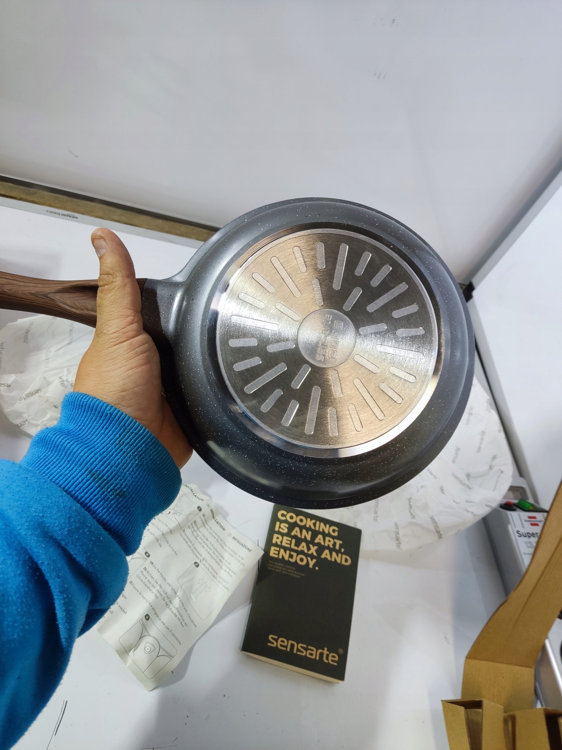 Patelnia Sensarte 20 cm non-stick indukcja marmurkowa — zdjęcie 6