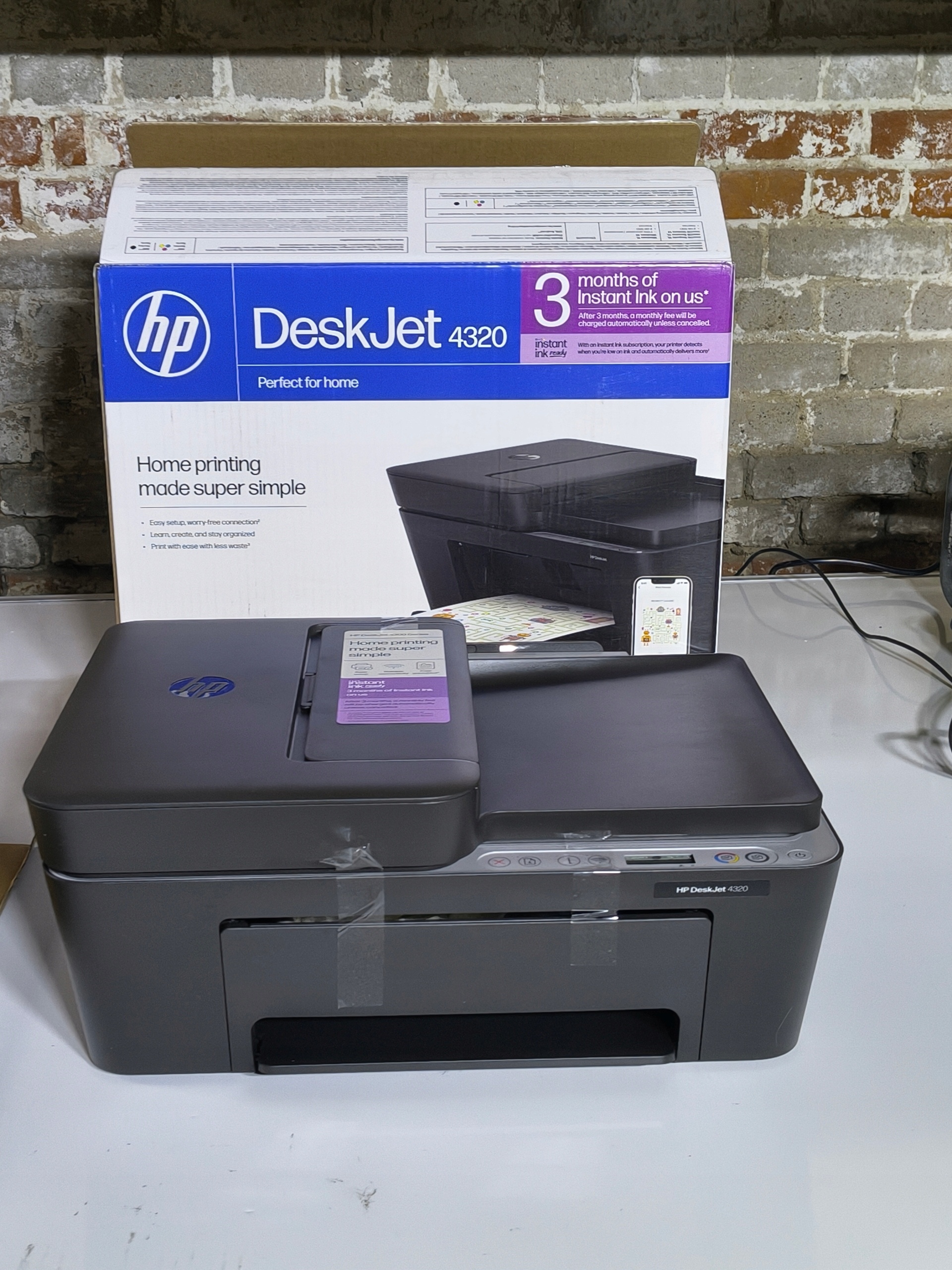 HP DeskJet 4320 drukarka atramentowa WiFi A4 3w1 druk skan kopiuj + karton — zdjęcie 3