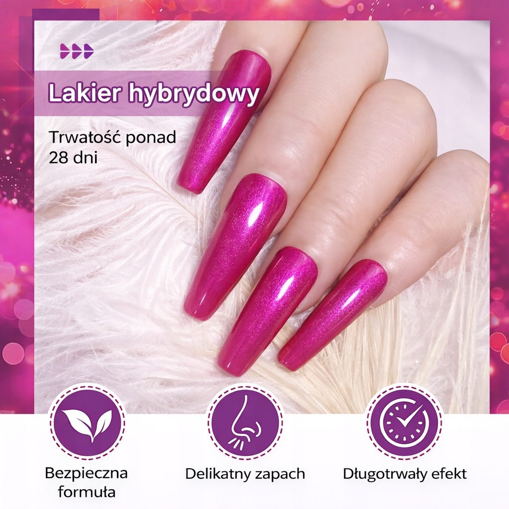 6 x Lakier hybrydowy JODSONE 10 ml UV LED wysoki połysk 6 kolorów — zdjęcie 7