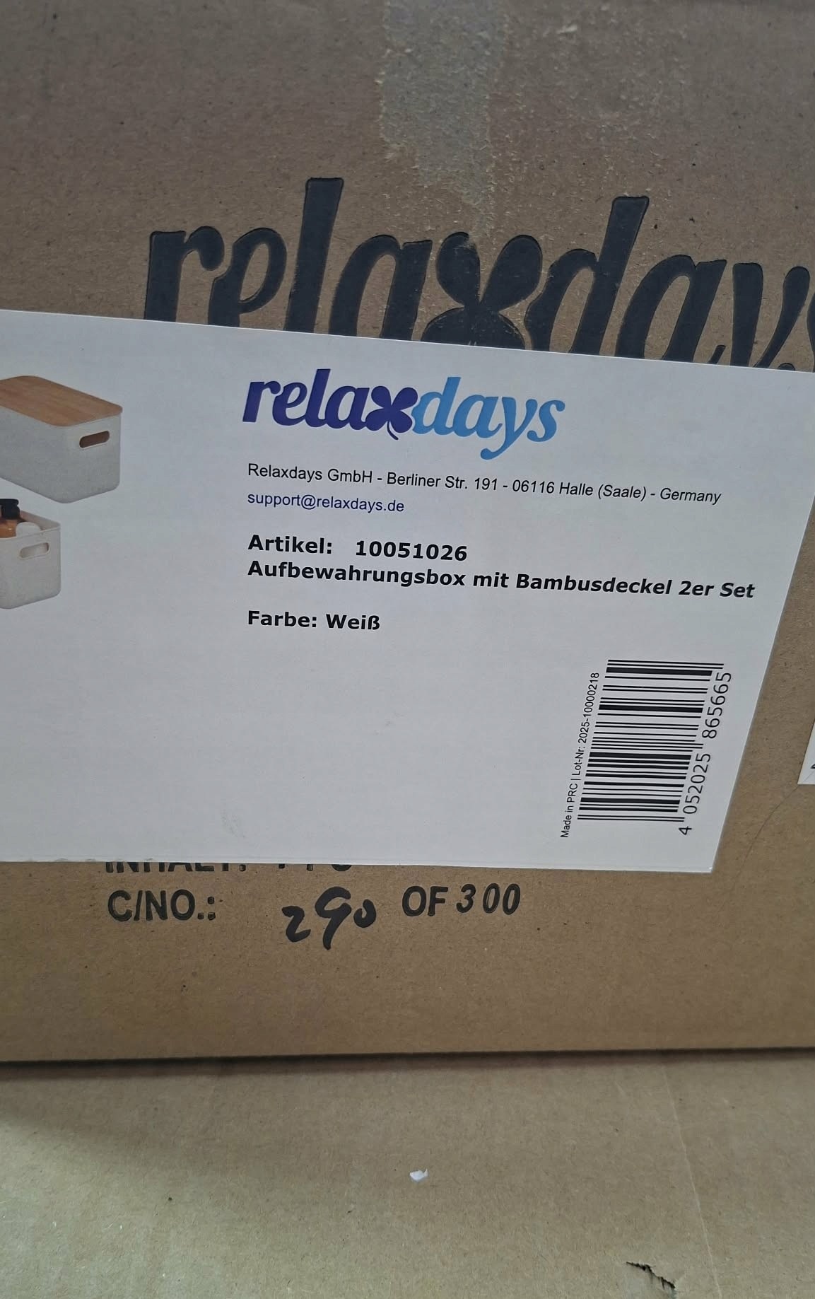 RELAXDAYS Pojemniki do przechowywania z pokrywą bambusową 2 szt. — zdjęcie 8