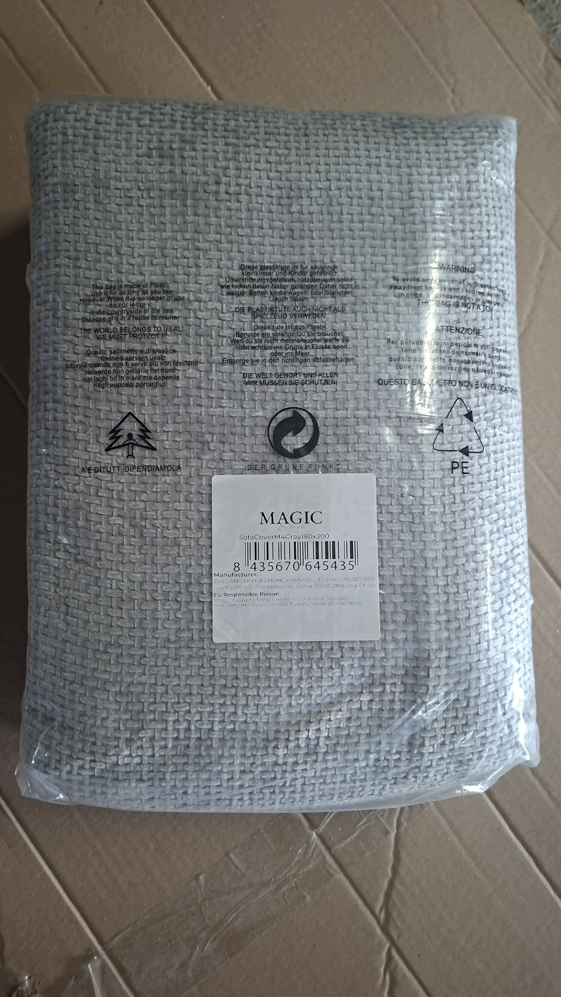MAGIC Select Narzuta na sofę i kanapę SZARY 180x300 cm — zdjęcie 6