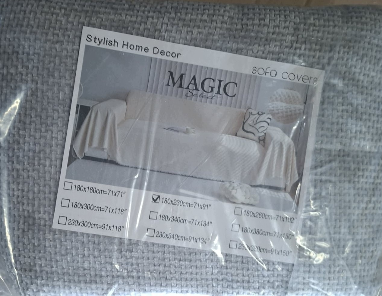 MAGIC Select Narzuta na sofę i kanapę SZARY 180x230 cm — zdjęcie 4