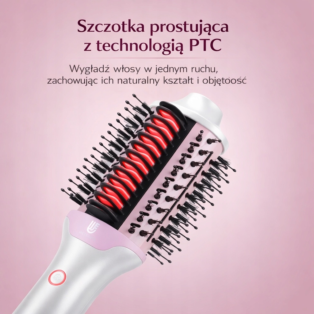 WEBEAUTY SZCZOTKA PROSTUJĄCA DO WŁOSÓW PTC JONIZACJA 1400W SUSZARKA 2w1 — zdjęcie 3