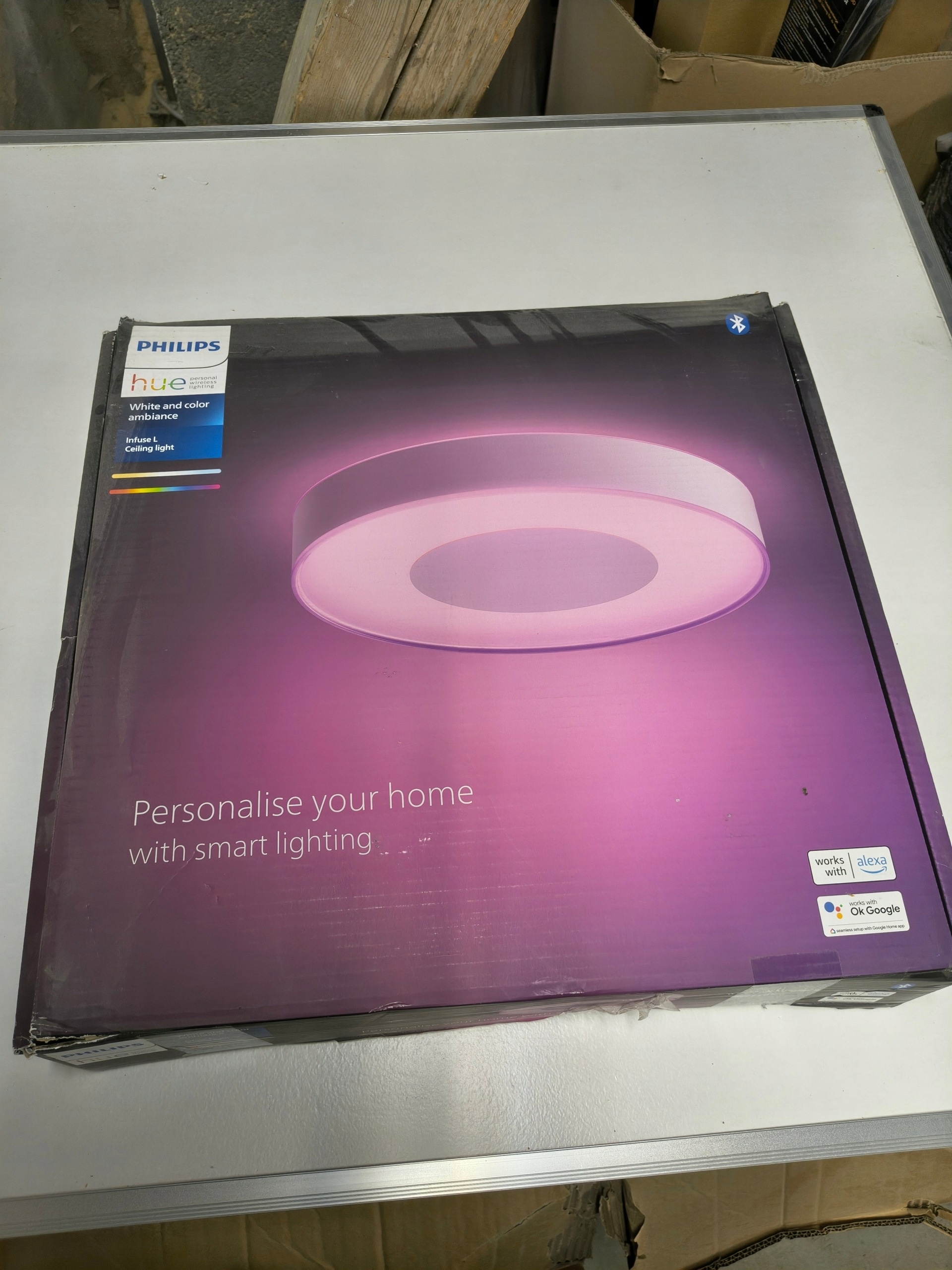 Philips Hue Infuse L Smart Plafon LED RGBW ZigBee 52,5W 3450 lm Biały 425mm — zdjęcie 9
