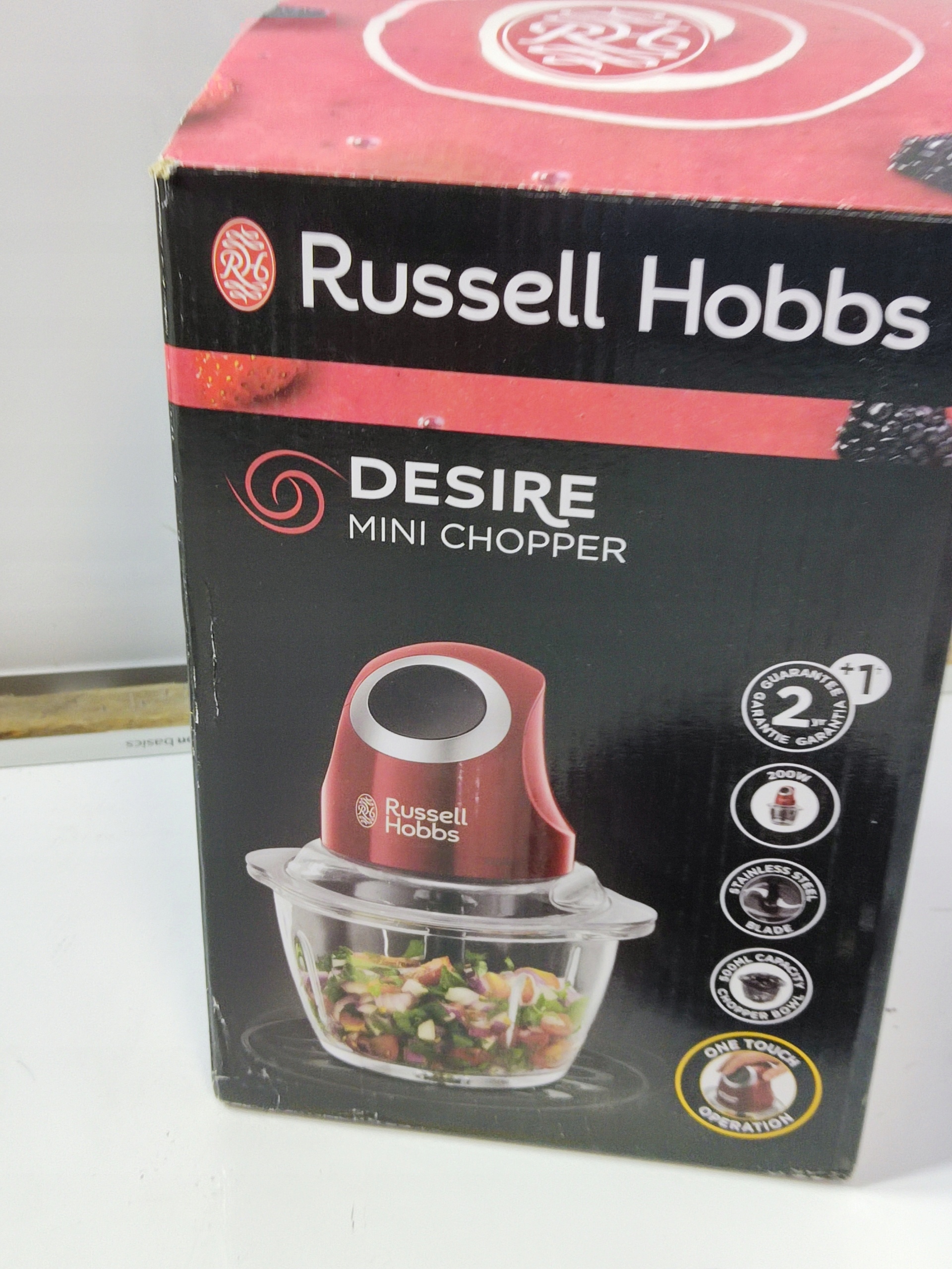 Russell Hobbs Desire Mini Chopper rozdrabniacz 200W szklana misa — zdjęcie 10