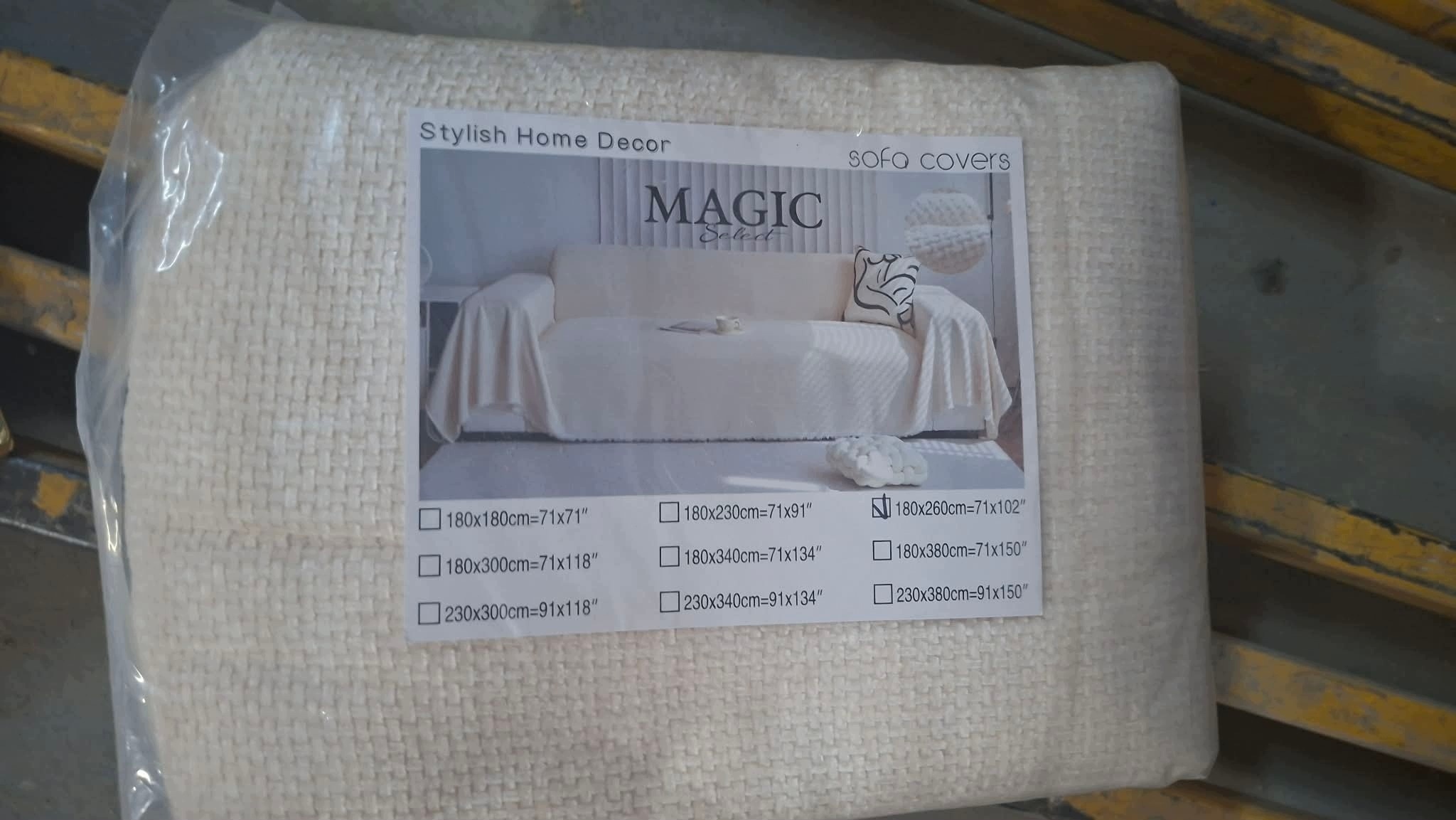 MAGIC Select Narzuta na sofę i kanapę BEŻOWA 180x260 cm — zdjęcie 4