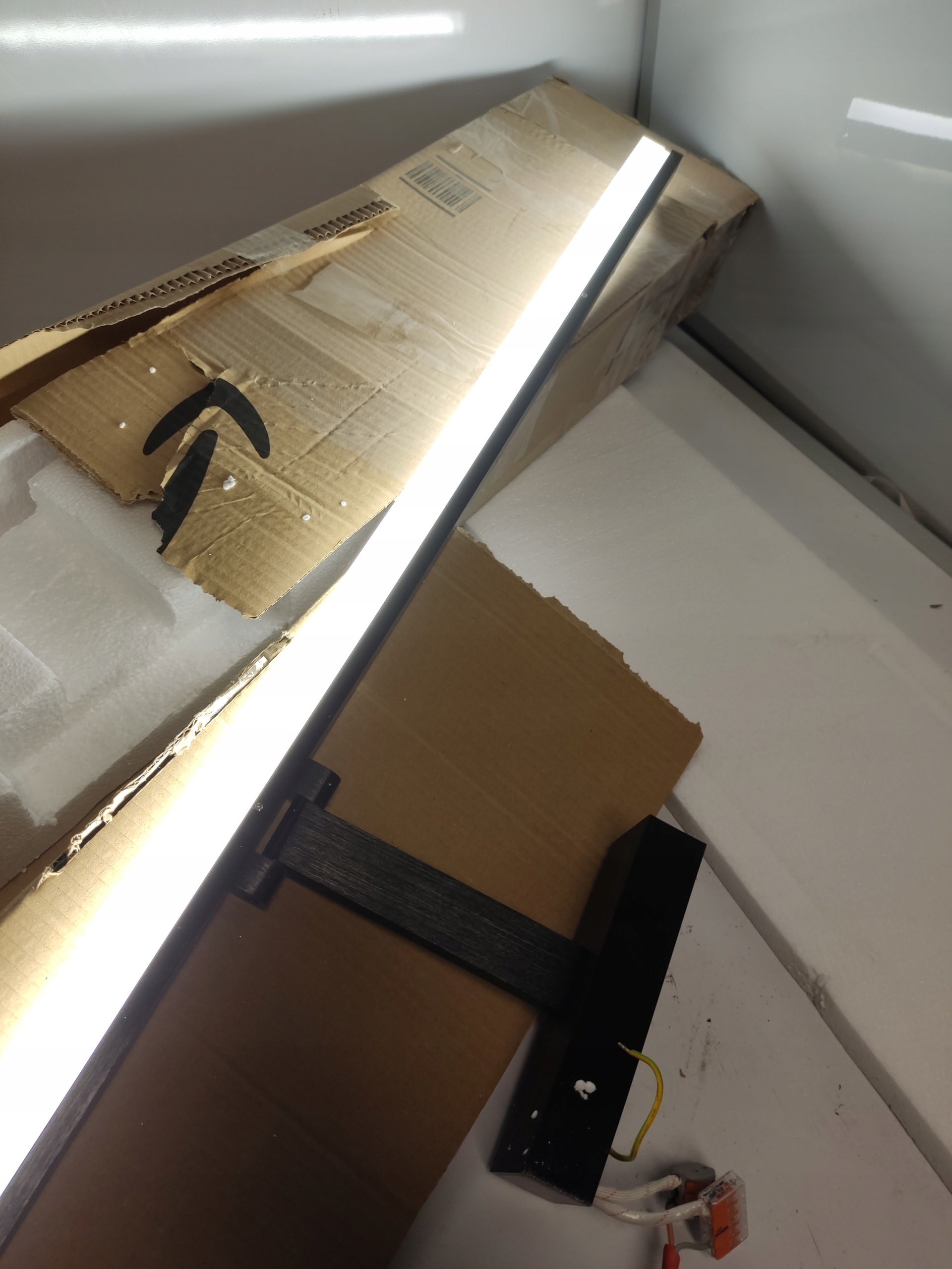 Nowoczesny kinkiet łazienkowy LED 100 cm czarny IP44 nad lustro Reality — zdjęcie 8