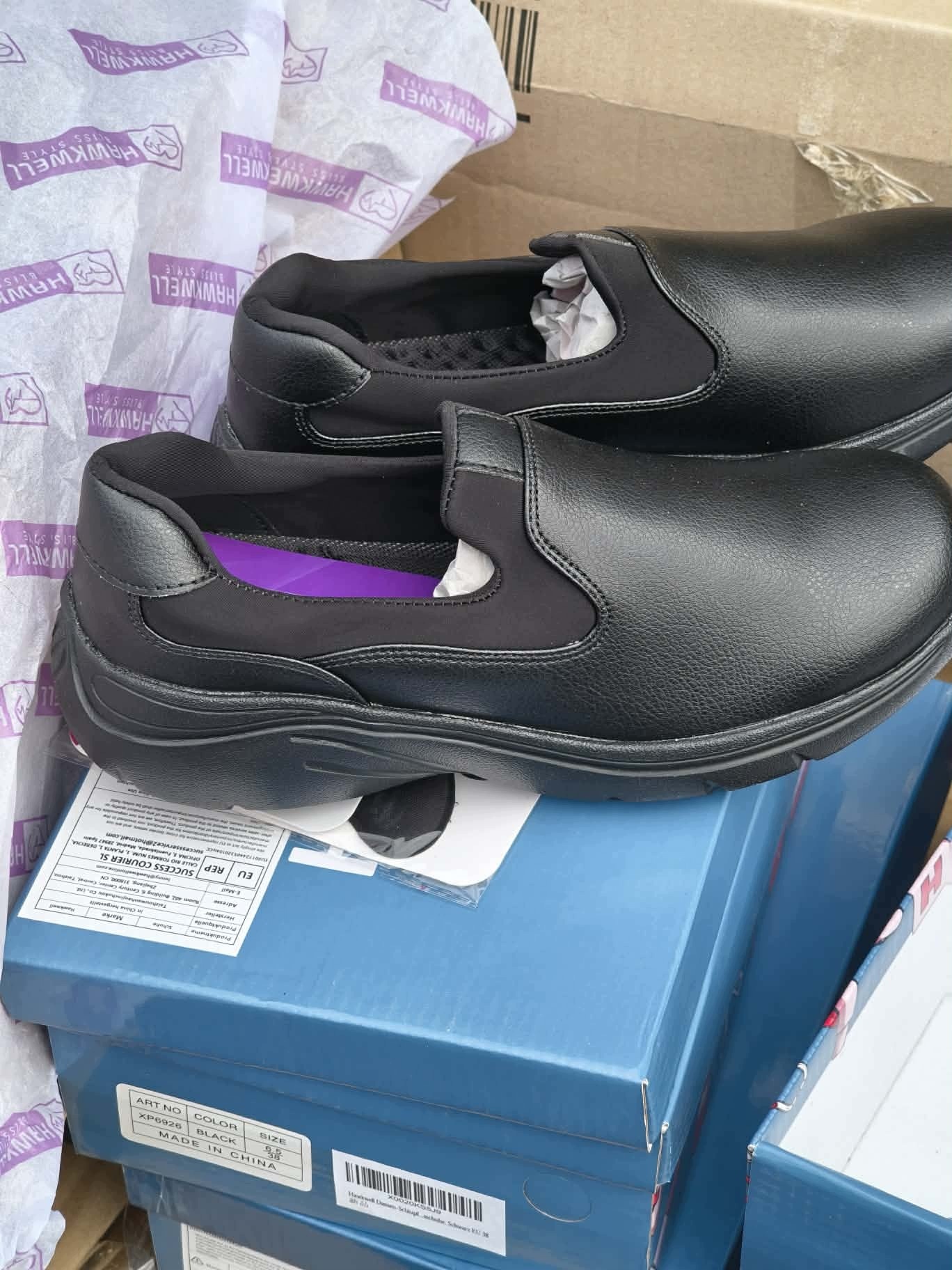 Buty Damskie wsuwane na łuk antypoślizgowe czarne wsuwane EU 36 — zdjęcie 3