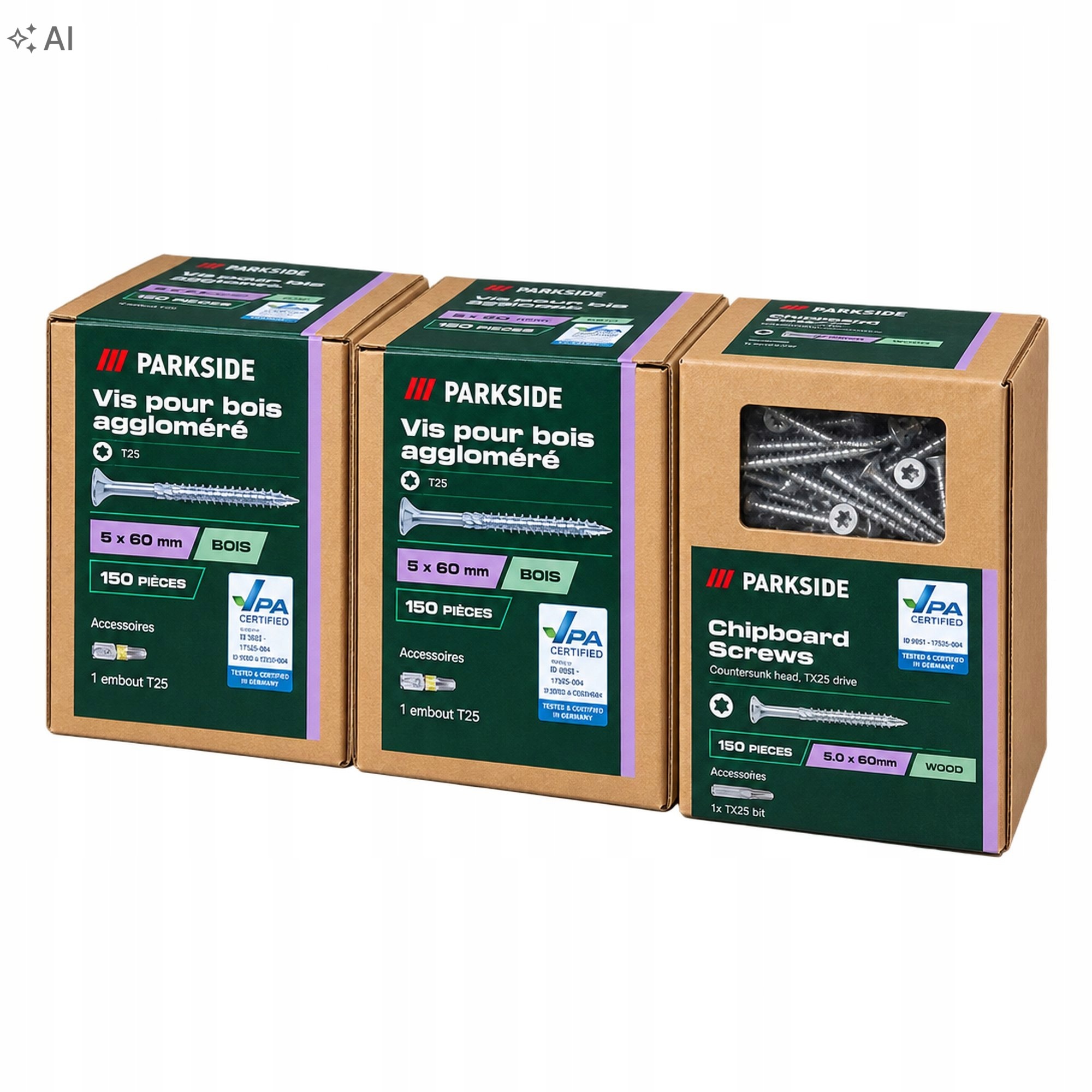 Parkside wkręty do płyt wiórowych 5,0 x 60 mm 5.000 — zdjęcie 2