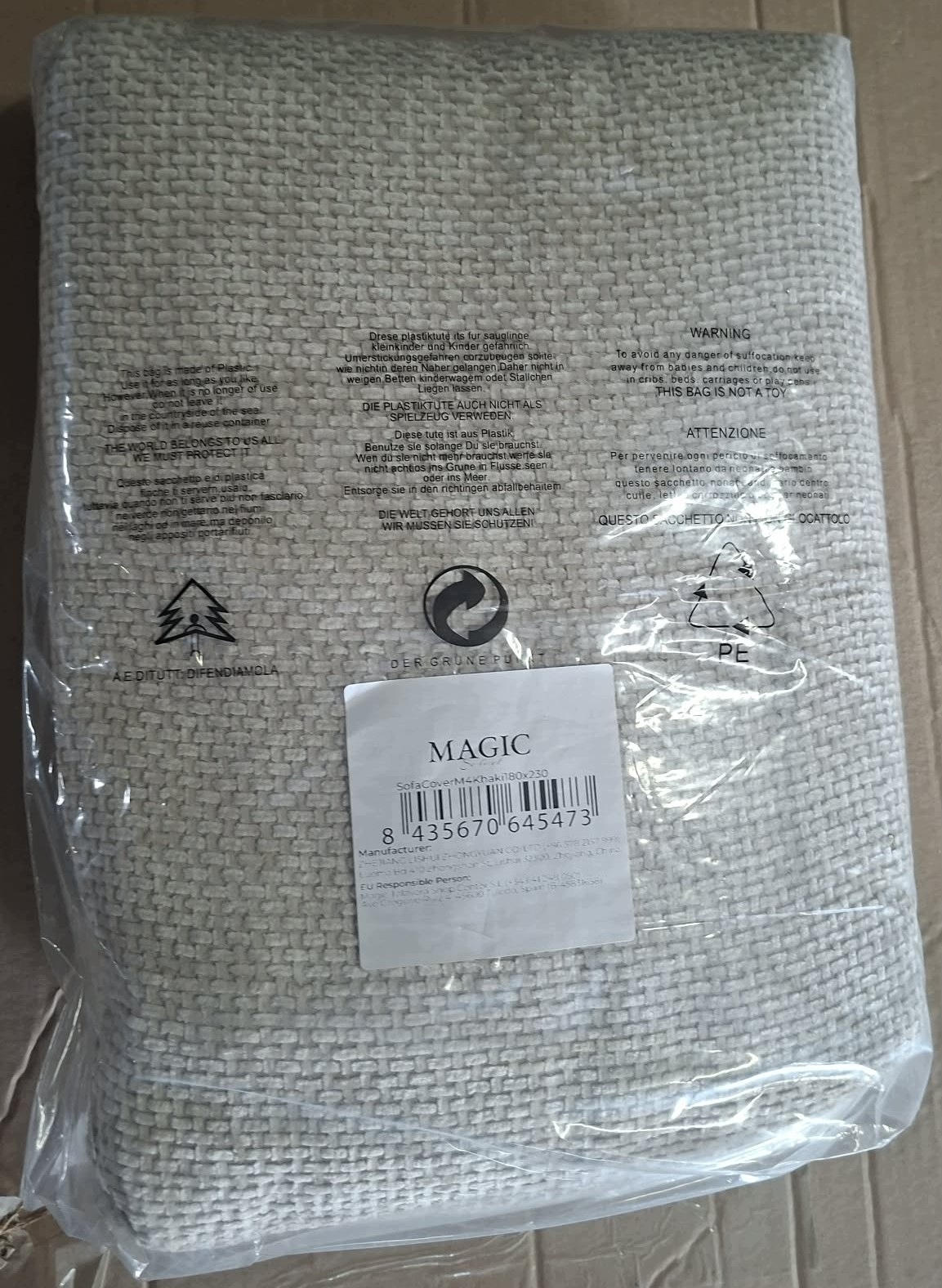 MAGIC Select Narzuta na sofę i kanapę KHAKI 180x230 cm — zdjęcie 4