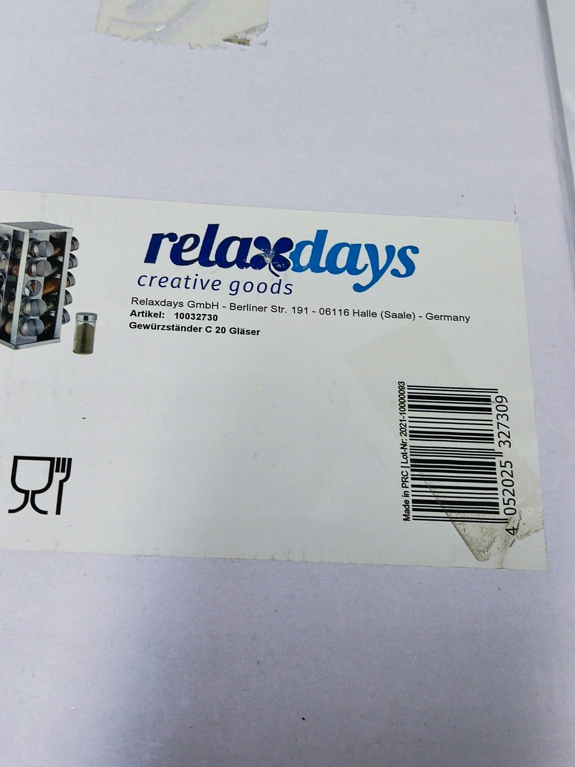 Stojak na Przyprawy Relaxdays Obrotowy 19 Słoiczków INOX Szklane — zdjęcie 6