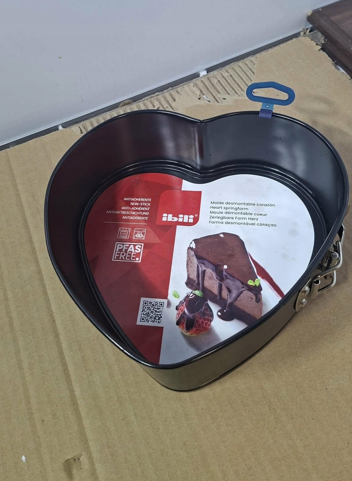 IBILI Forma do ciasta serce 22 cm tortownica PFAS Free rozpinana — zdjęcie 3