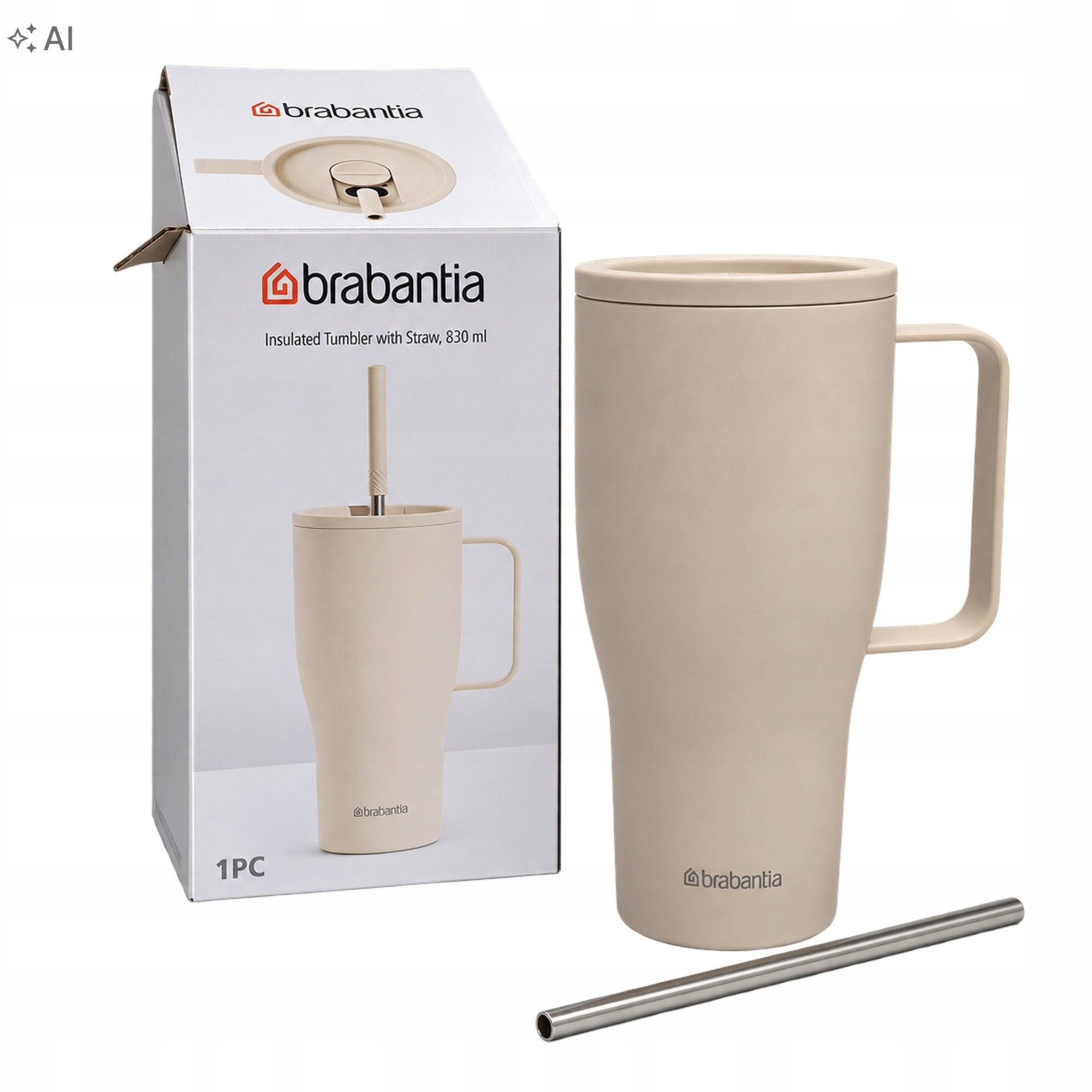Brabantia Kubek termiczny ze słomką P5114442 0.83 — zdjęcie 2
