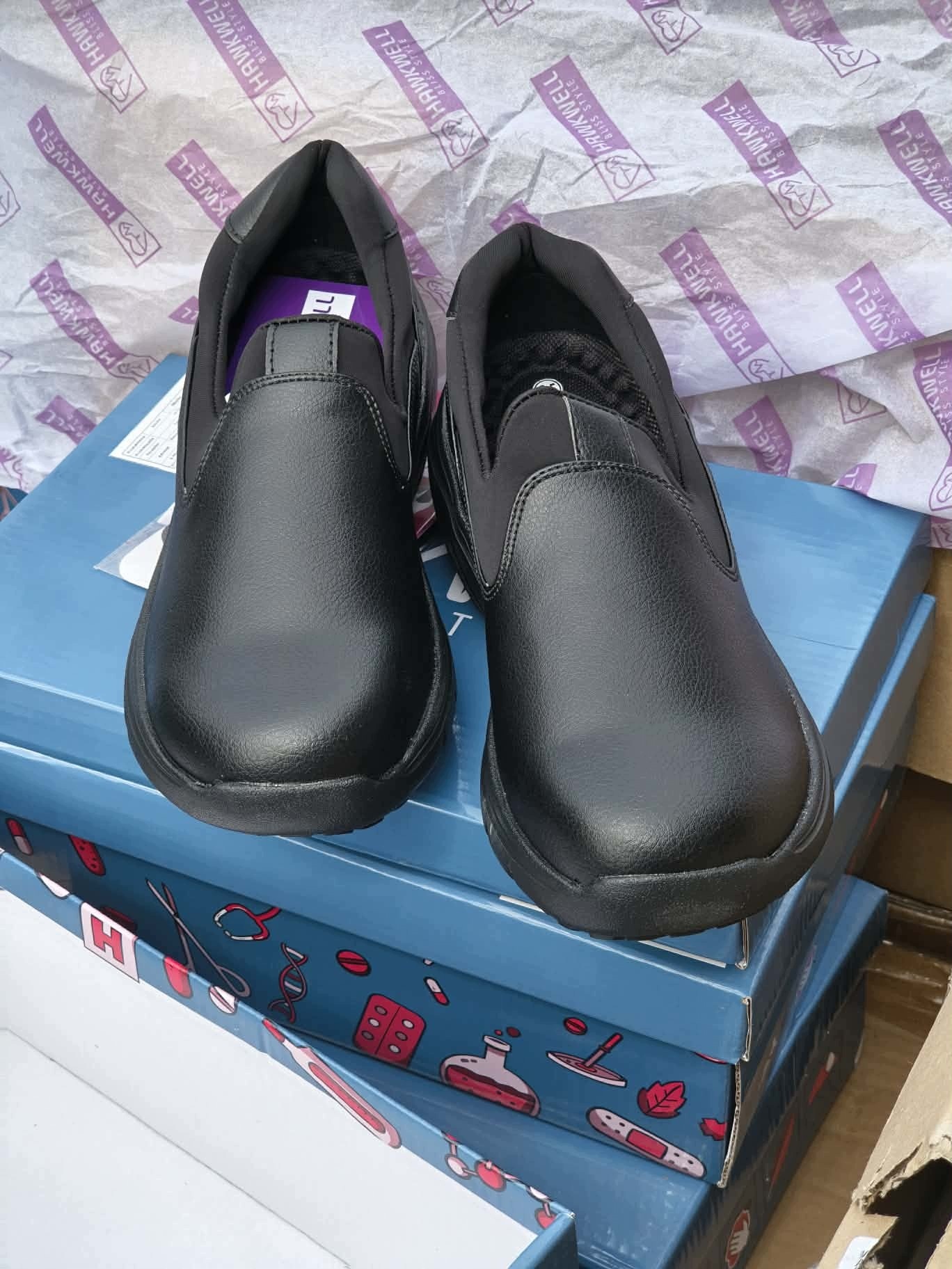 Buty Damskie wsuwane na łuk antypoślizgowe czarne wsuwane EU 36 — zdjęcie 6