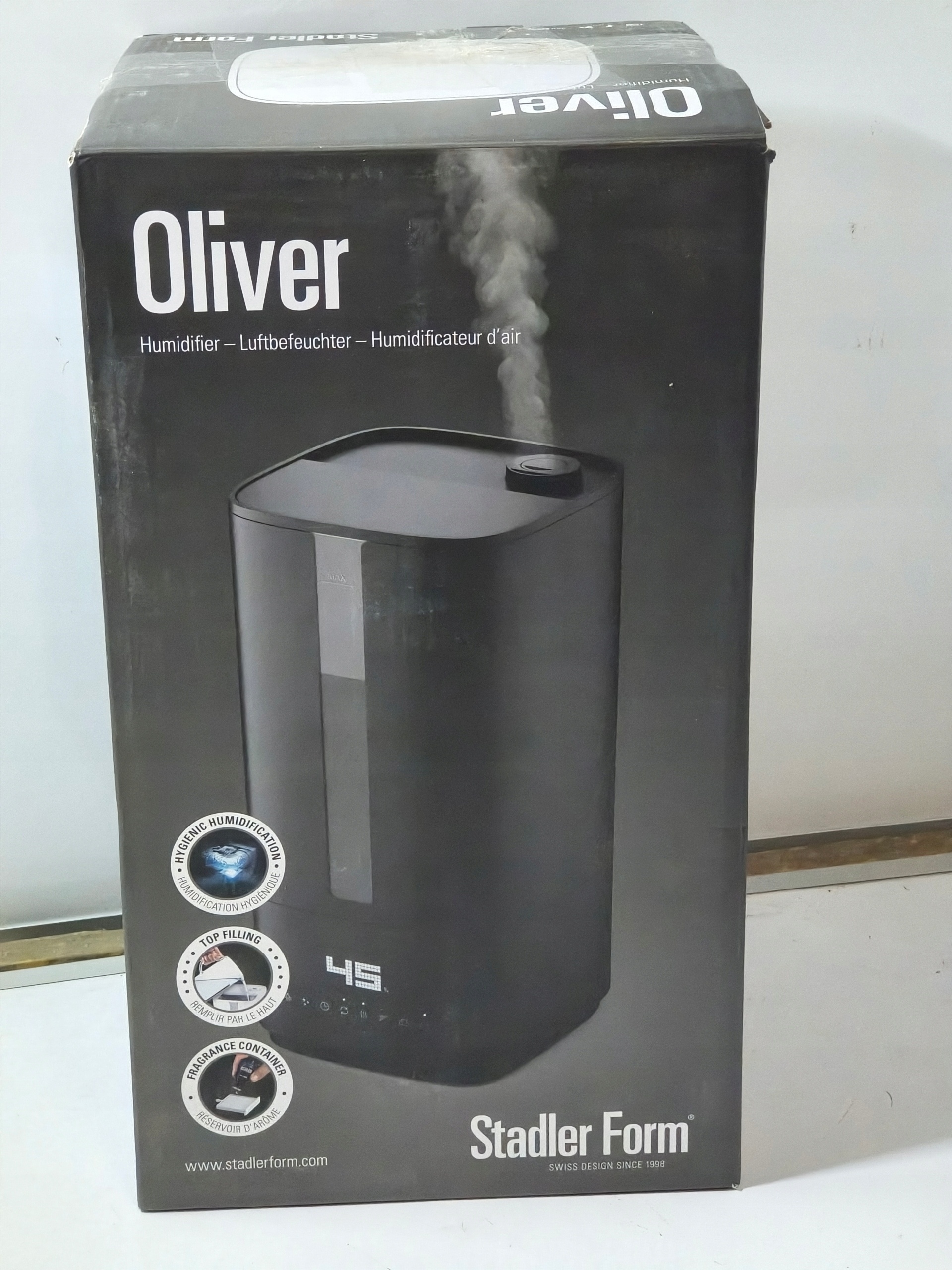 Nawilżacz powietrza Stadler Form Oliver czarny | ultradźwiękowy | top fill — zdjęcie 9