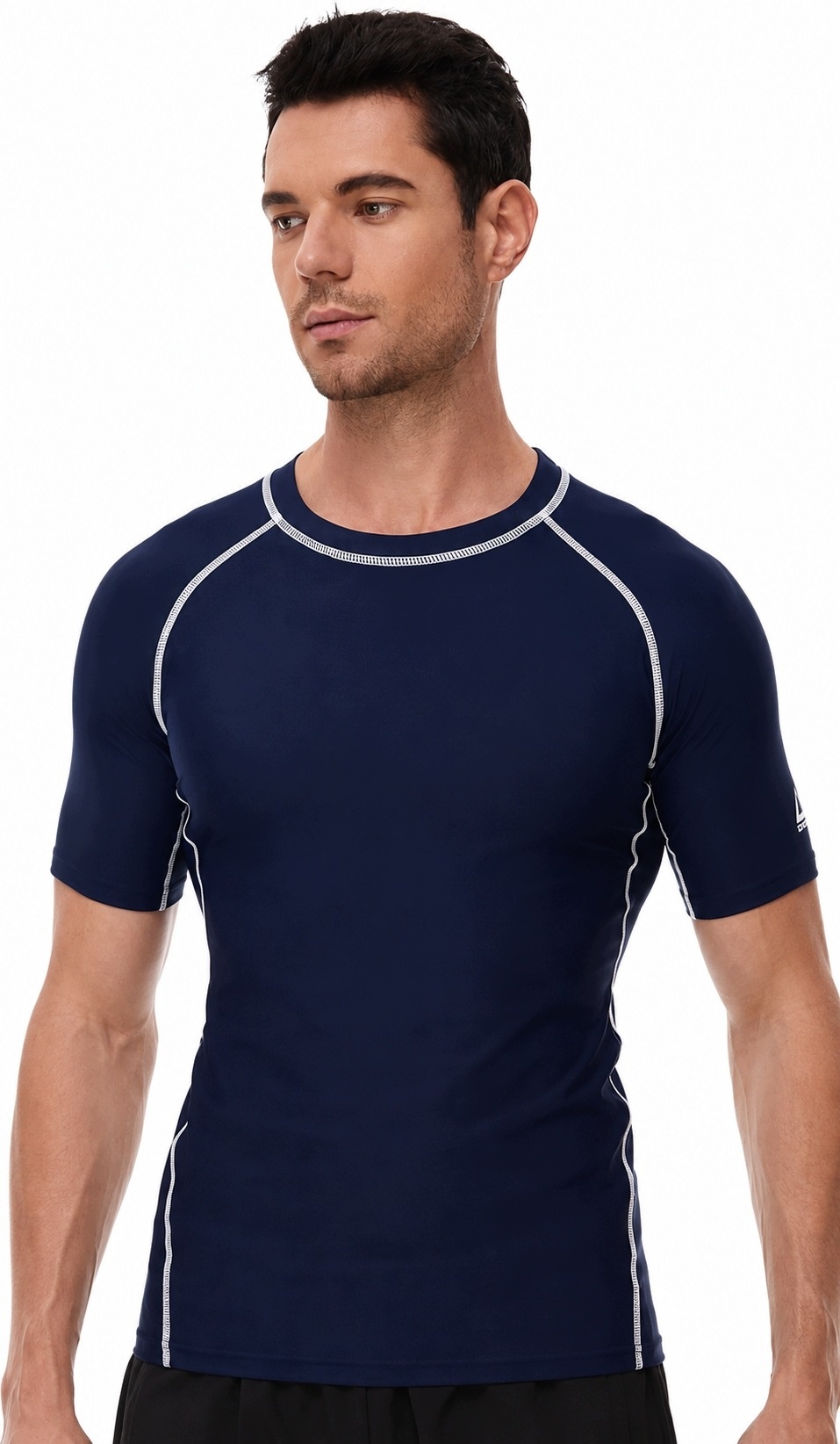 Męska koszulka sportowa Rash Guard, ochrona UV UPF 50+ szybkoschnąca rozm L — zdjęcie 3
