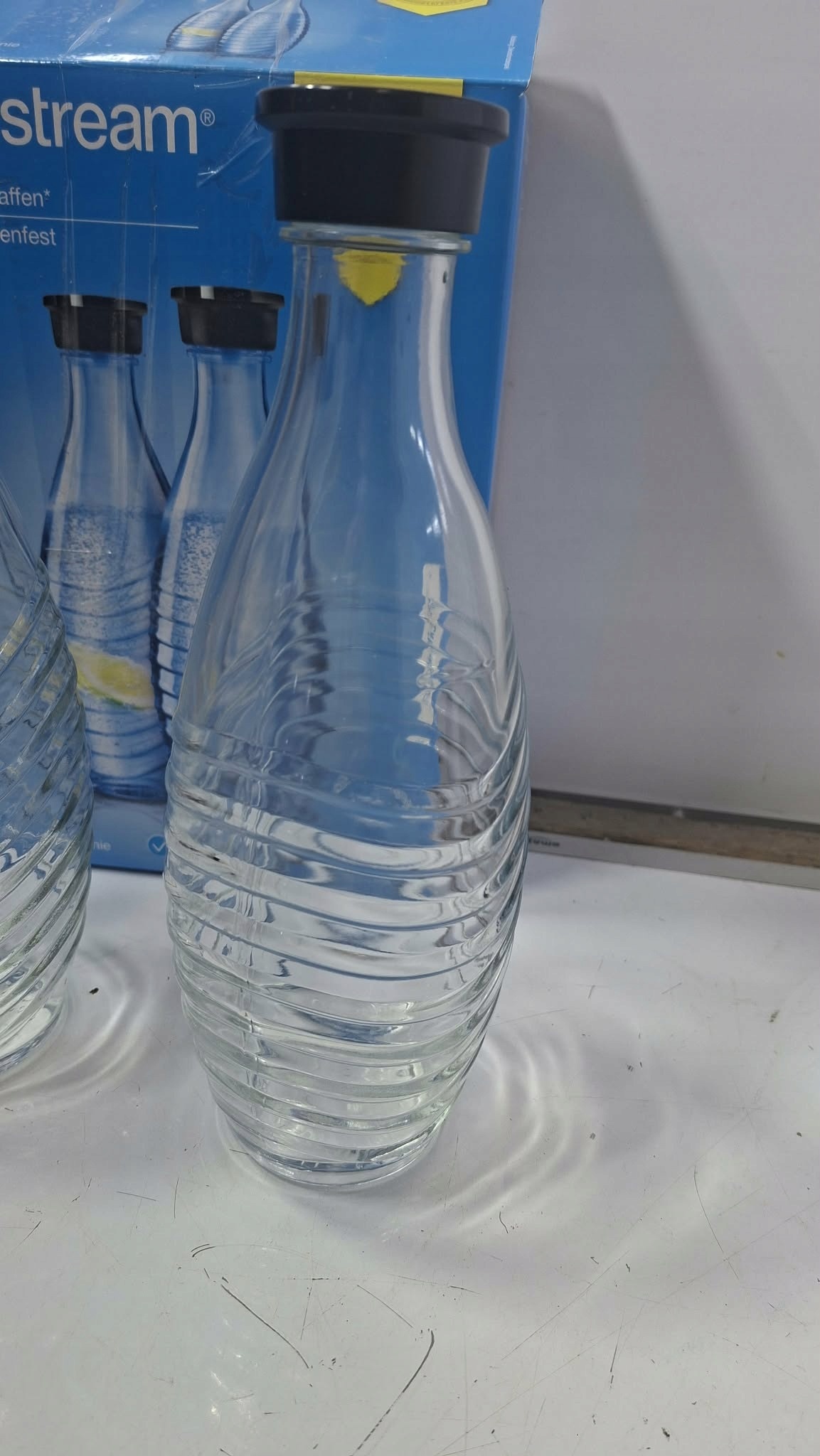 Butelki szklane SodaStream Crystal 0,7L 2 szt. z korkami Oryginał — zdjęcie 7