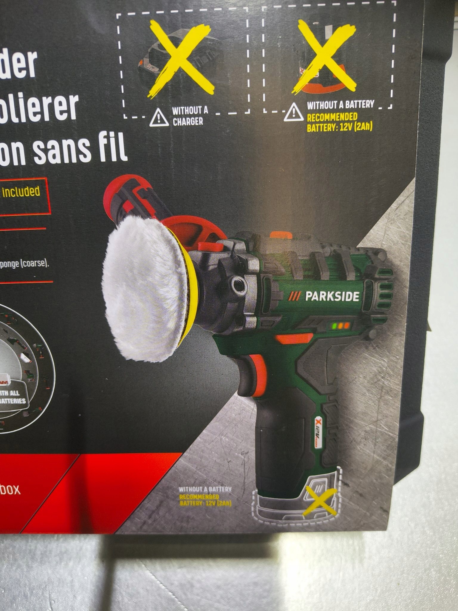 Parkside polerka akumulatorowa PAAP 12 C3 12 V — zdjęcie 5