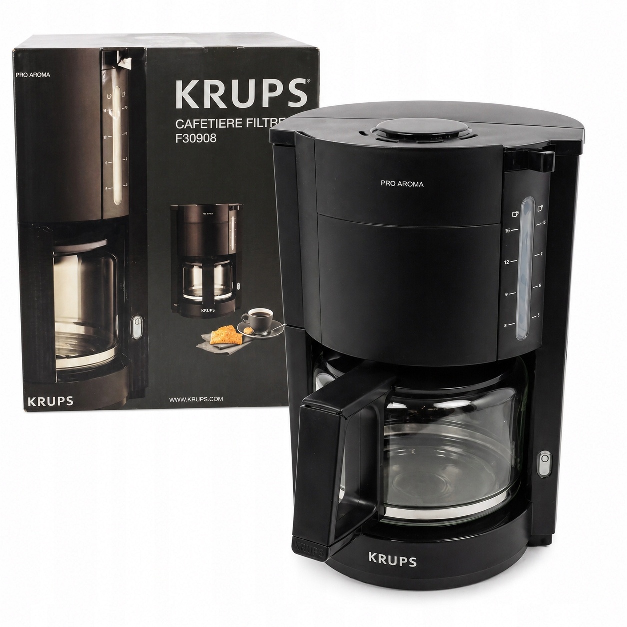Ekspres przelewowy KRUPS ProAroma F30908 + dzbanek szklany filtr — zdjęcie 2