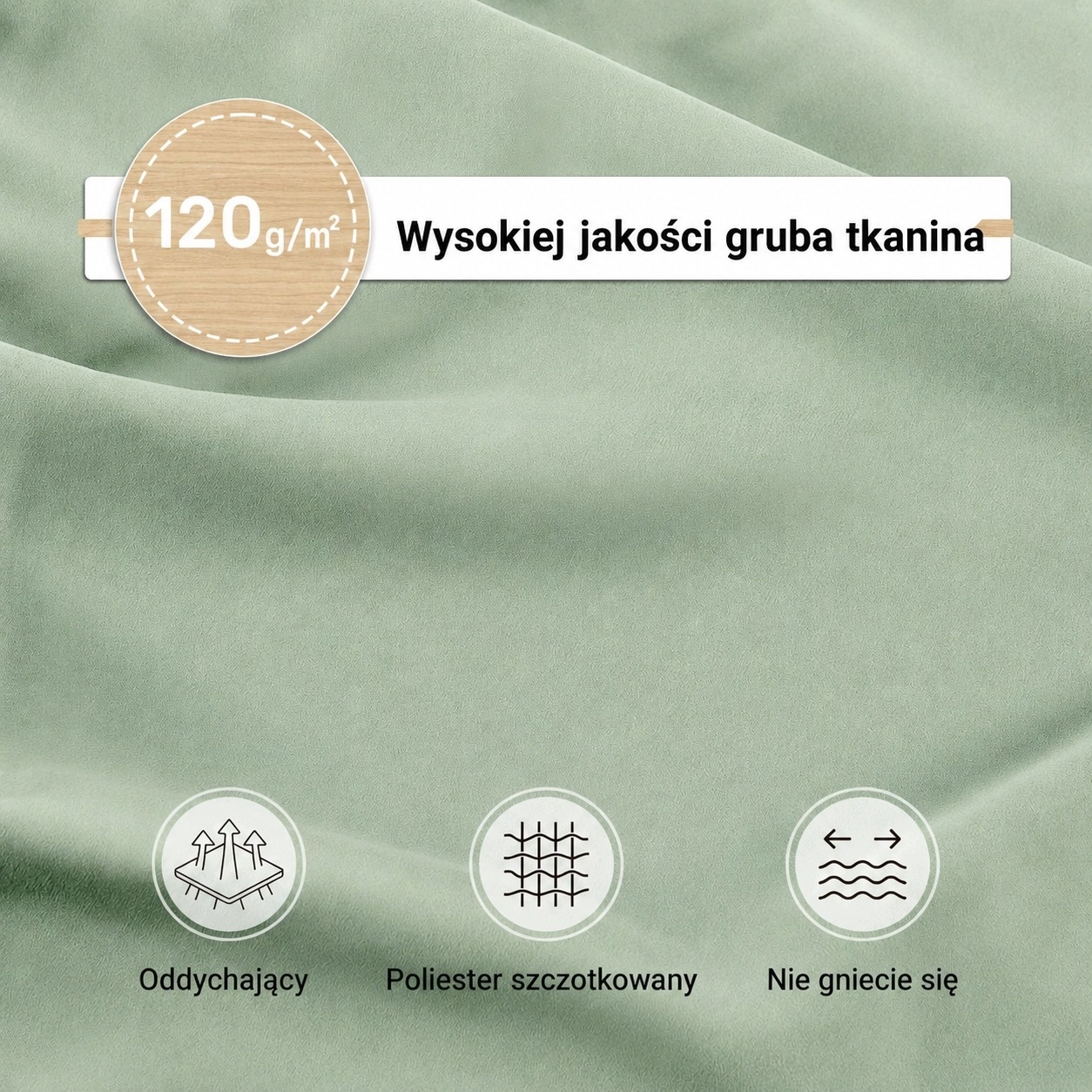2x Puredown Prześcieradło z Gumką Mikrofibra 140x200 Zielone 120 g/m² — zdjęcie 4