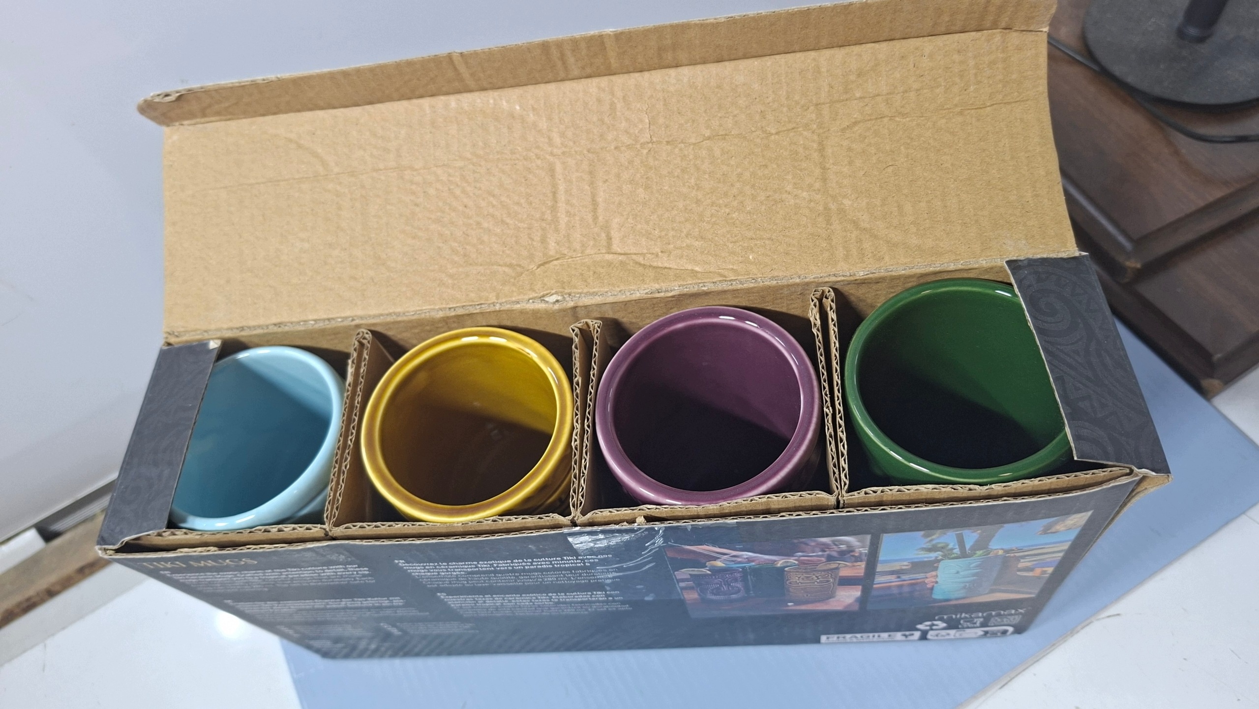 Mikamax Tiki Mugs zestaw 4 kubków ceramicznych do drinków 320 ml — zdjęcie 6