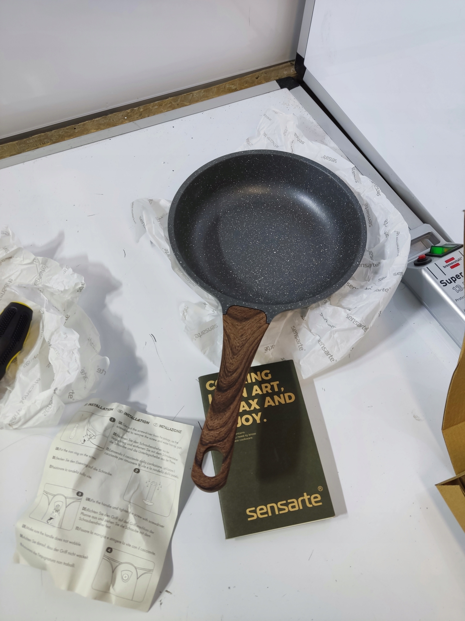 Patelnia Sensarte 20 cm non-stick indukcja marmurkowa — zdjęcie 4