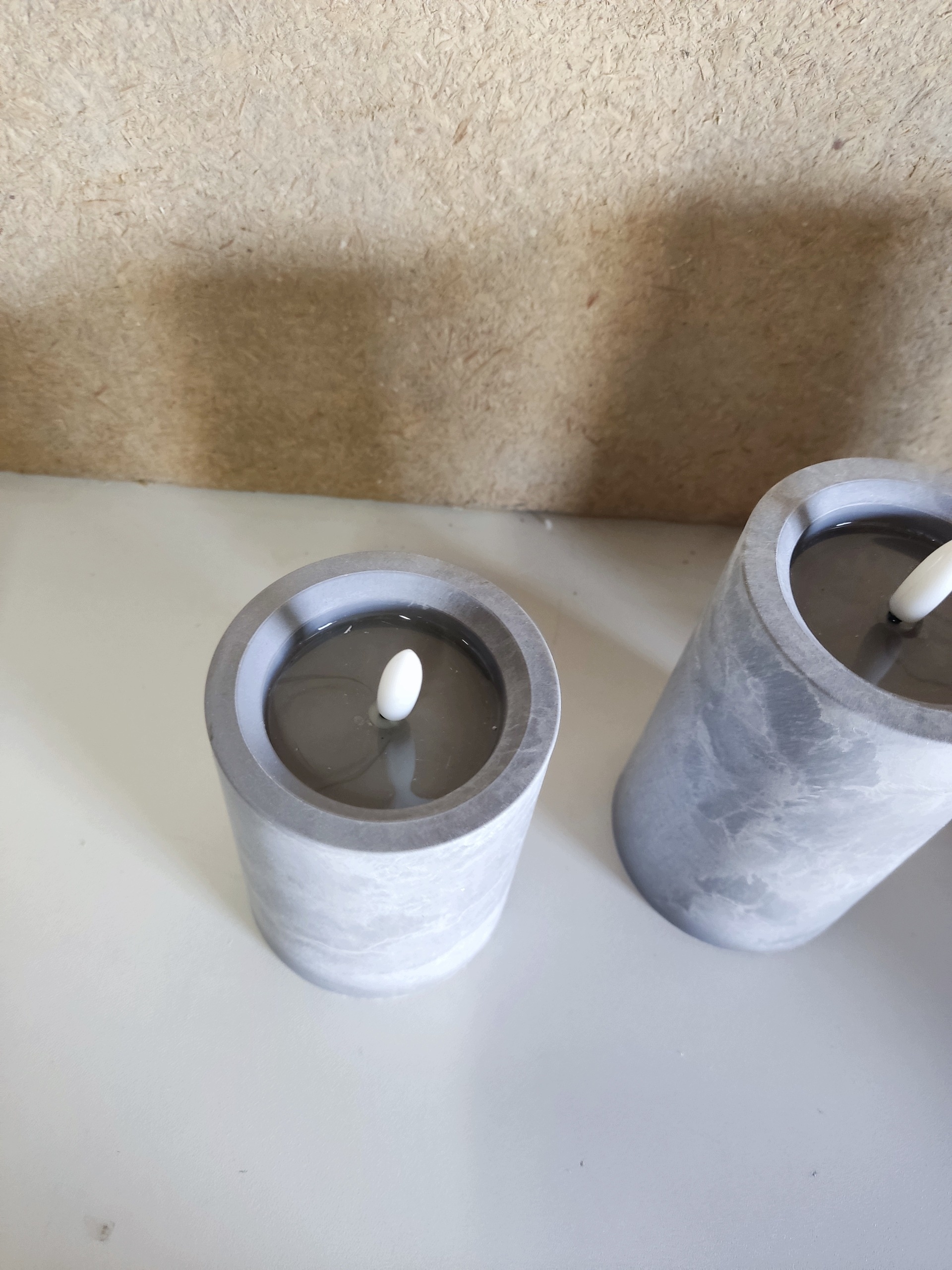 Relaxdays Świece LED 3 szt. dekoracyjne betonowe na baterie — zdjęcie 6