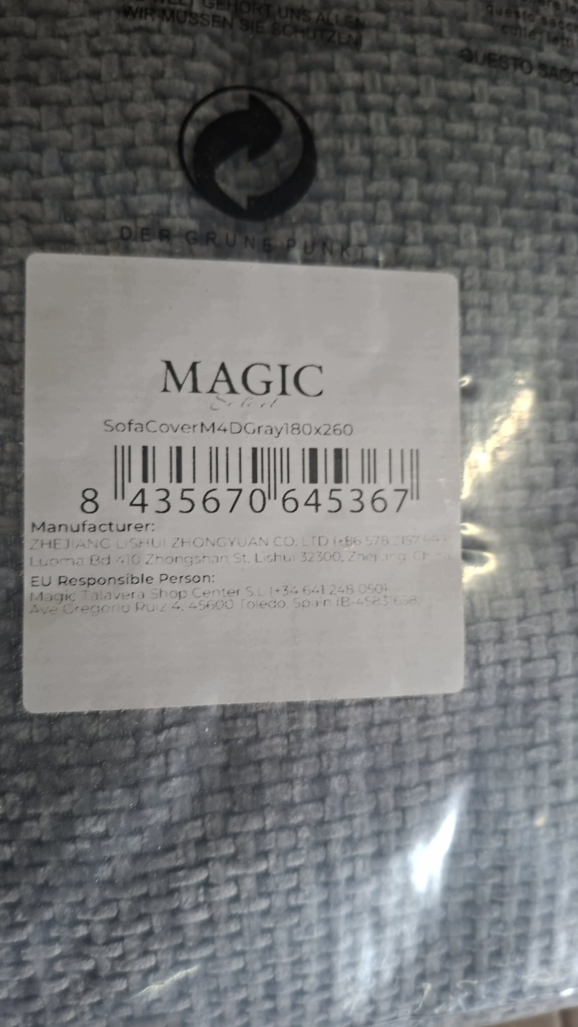 MAGIC Select Narzuta na sofę i kanapę CIEMNOSZARA 180x260 cm — zdjęcie 3