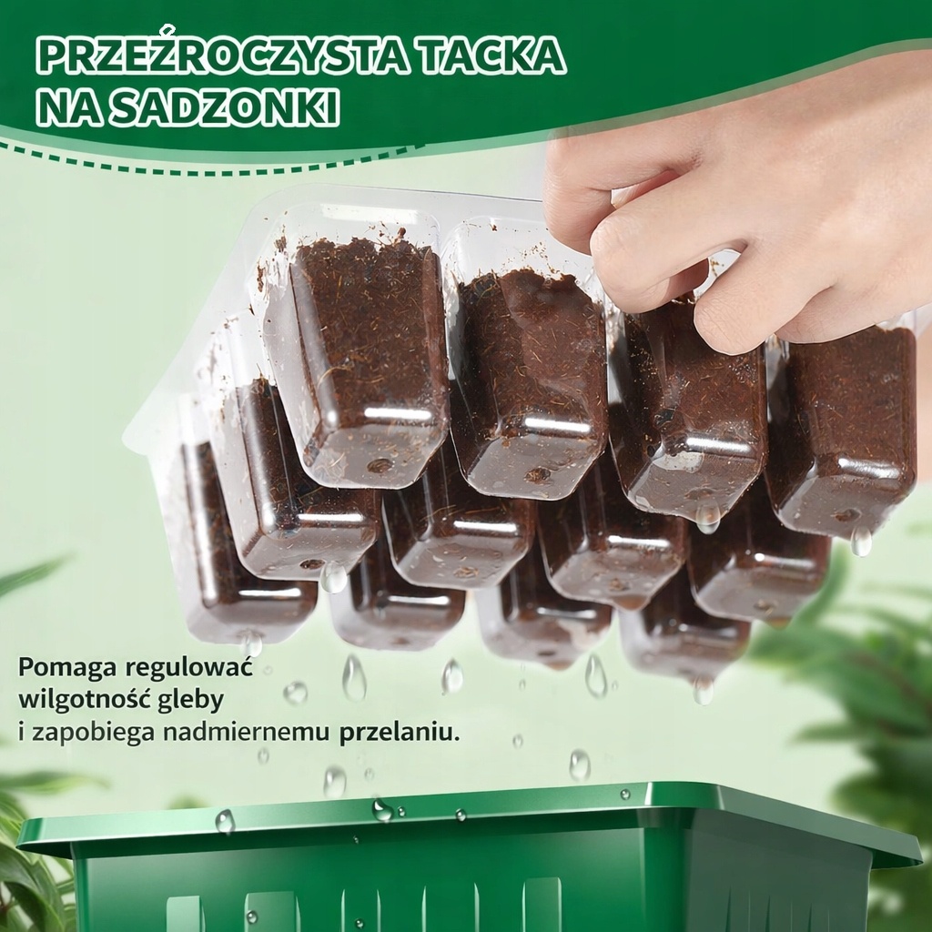 Mini szklarnia + narzędzia z lampą LED kiełkownik rozsada sadzonki roślin — zdjęcie 7
