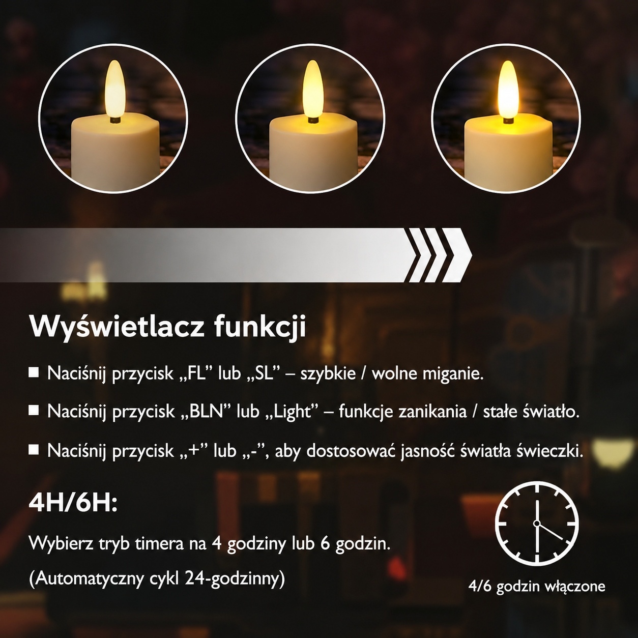 Daphomeu tea lighty LED małe świeczki podgrzewacze — zdjęcie 6