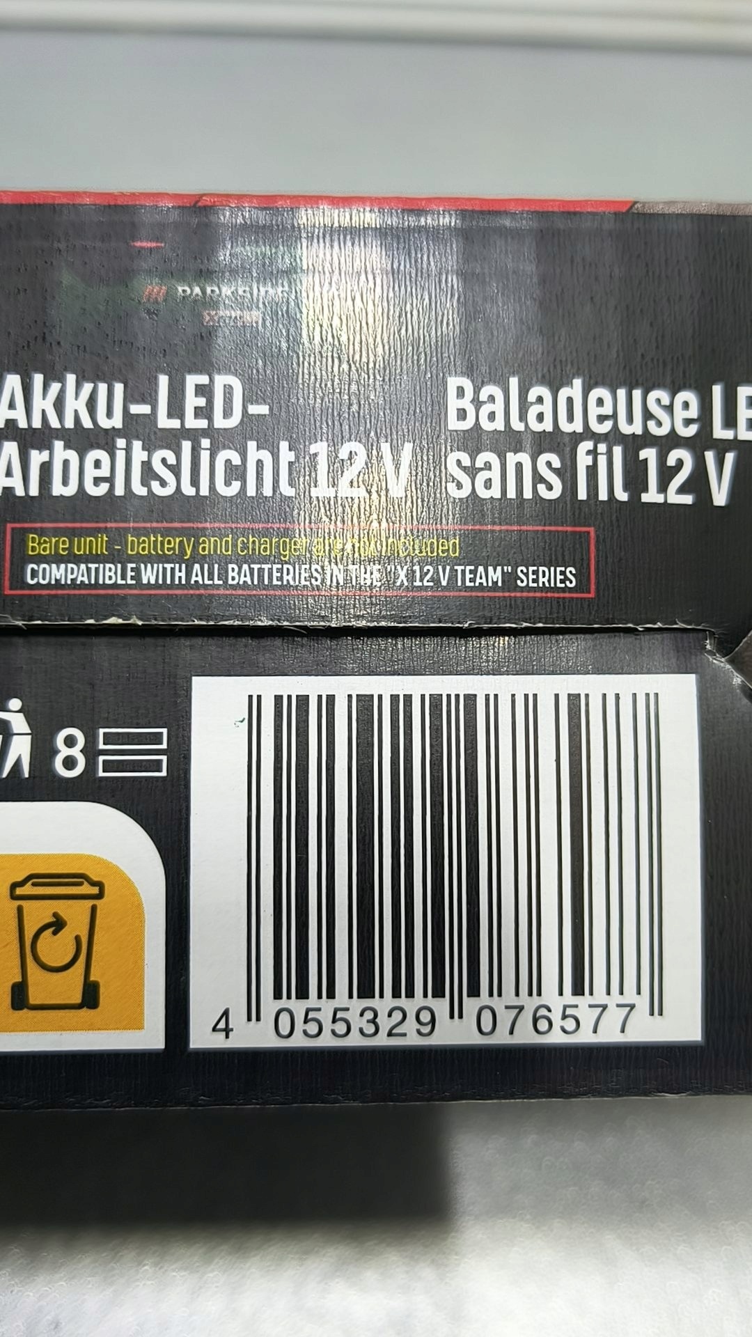 Parkside akumulatorowa lampka robocza LED PTSA 12 A1 120 lm — zdjęcie 10