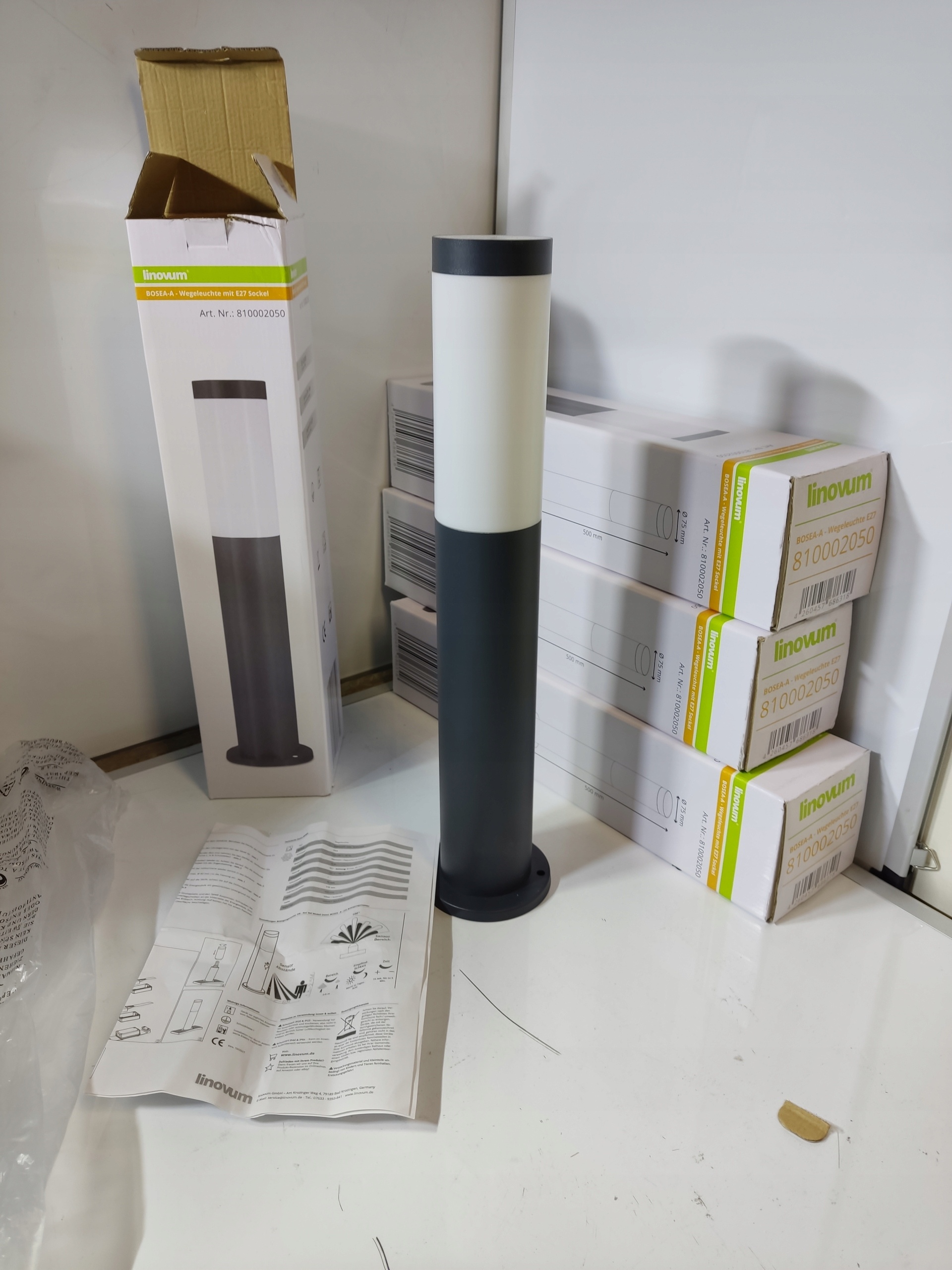 4xLINOVUM LAMPA ZEWNĘTRZNA 50 CM E27 IP44 72746 — zdjęcie 3