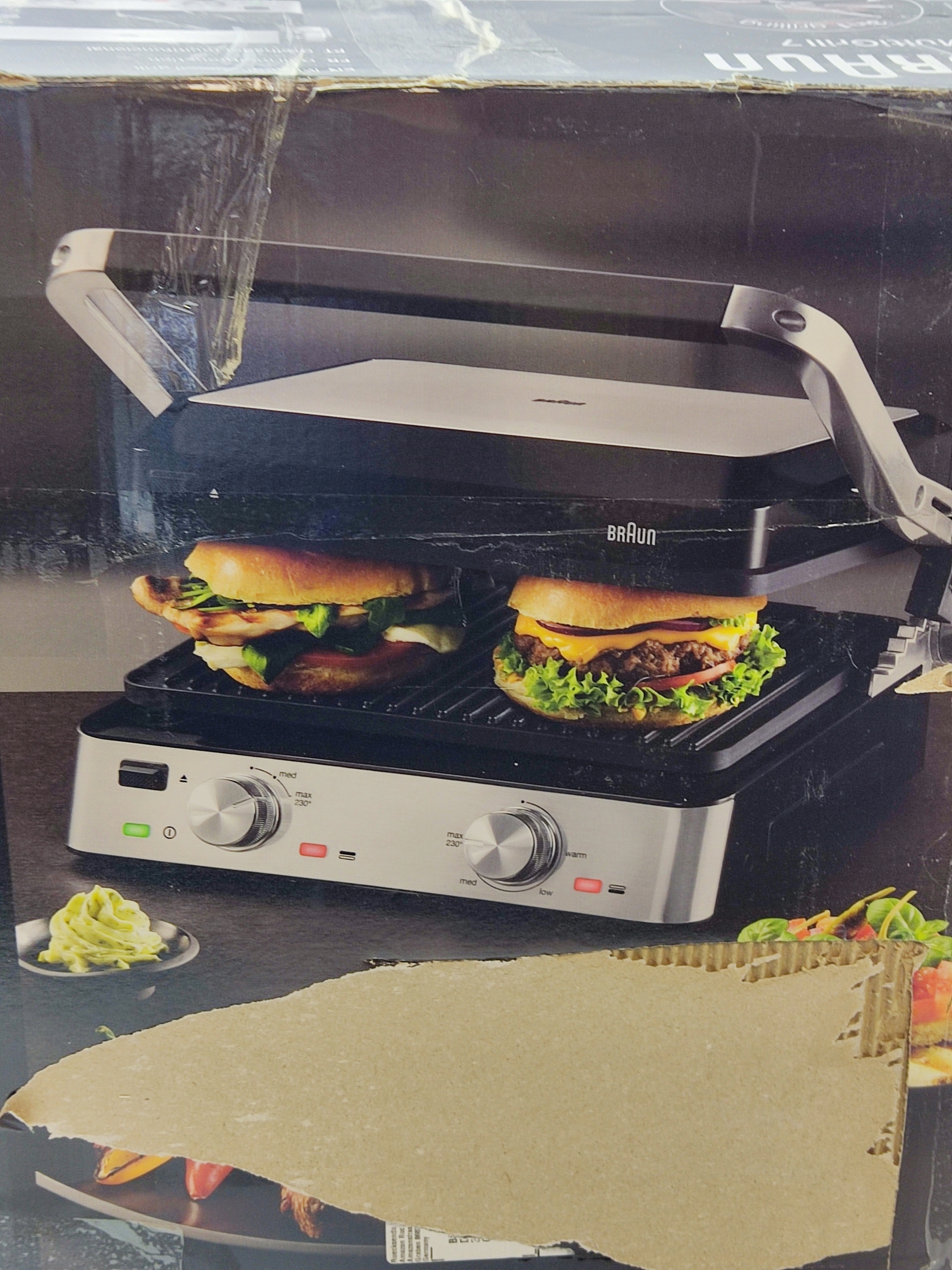 Braun MultiGrill 7 CG7020 Grill Elektryczny 2000W Kontaktowy Inox — zdjęcie 6