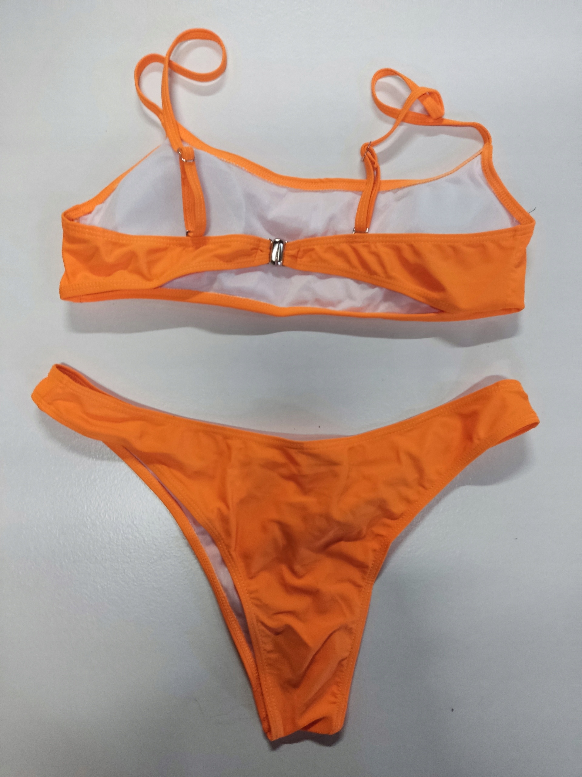 Damski strój kąpielowy bikini pomarańczowy neon rozmiar M — zdjęcie 4