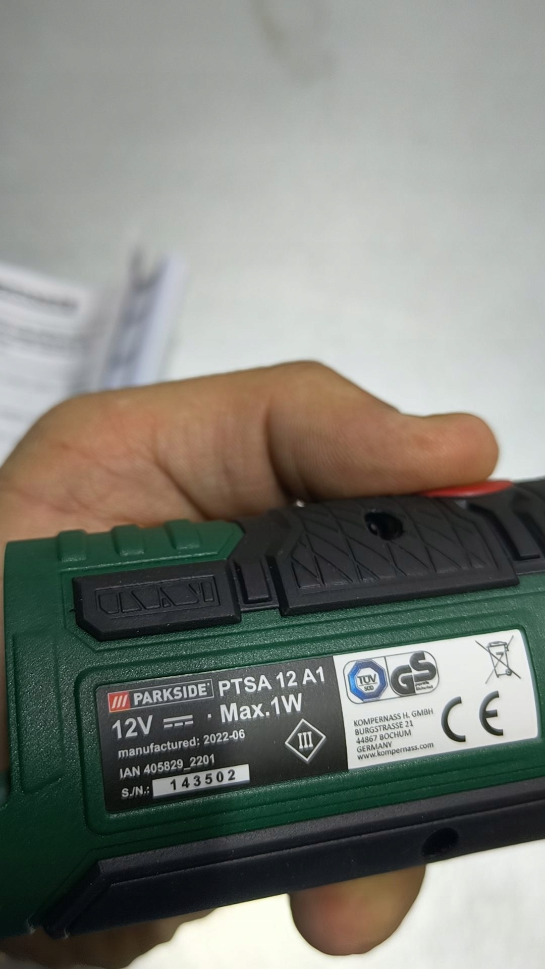 Parkside akumulatorowa lampka robocza LED PTSA 12 A1 120 lm — zdjęcie 7