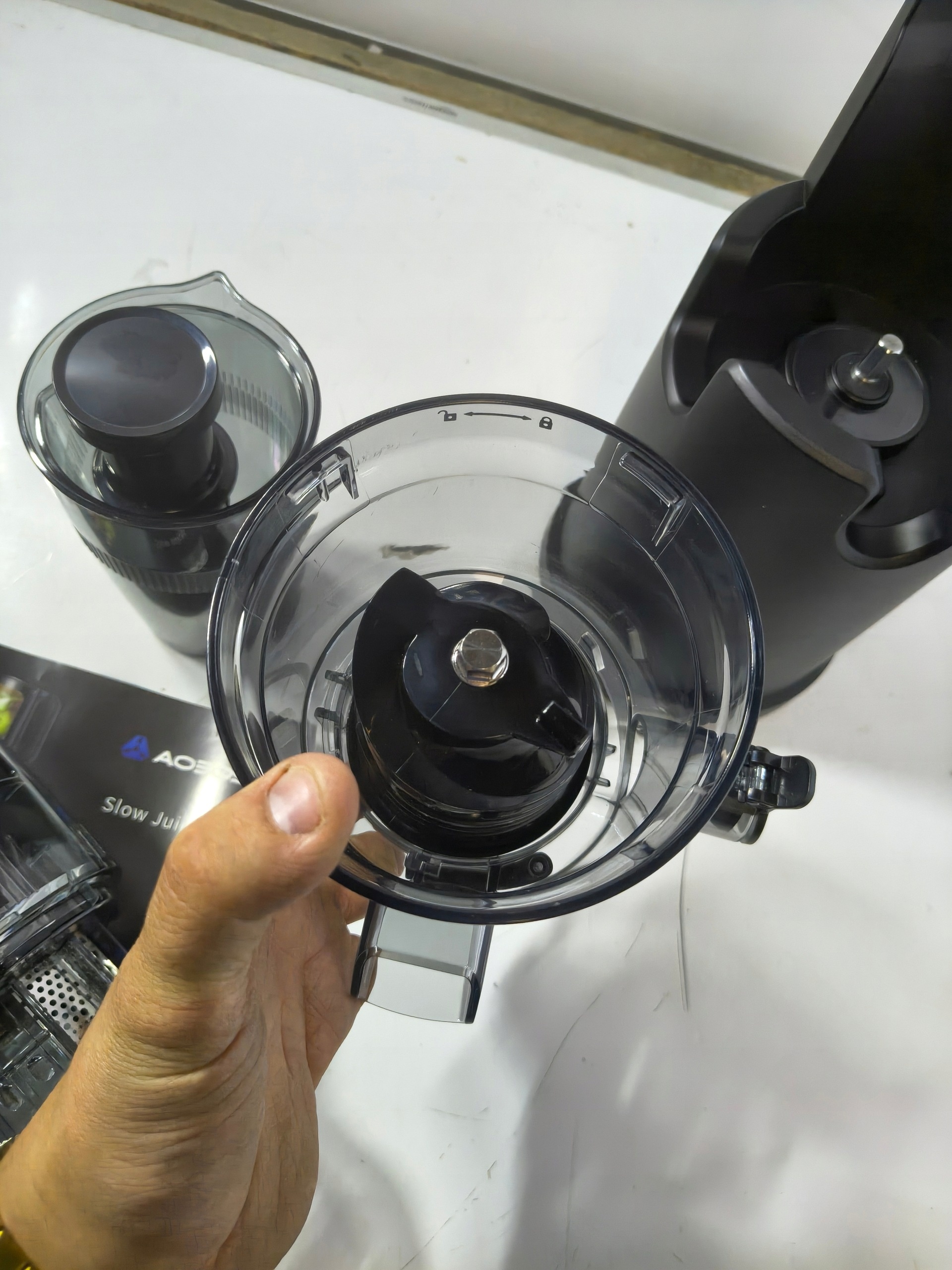 Wyciskarka wolnoobrotowa AOBOSI ZM1907B 220W BPA Free Czarna — zdjęcie 10