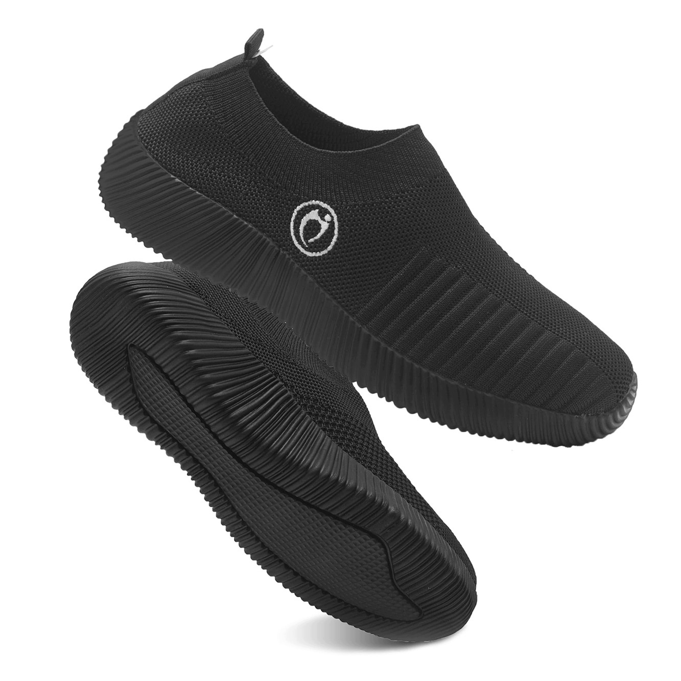 Buty Wsuwane Sportowe Damskie Lekkie Oddychające Slip-on Czarne rozm. 41 — zdjęcie 3