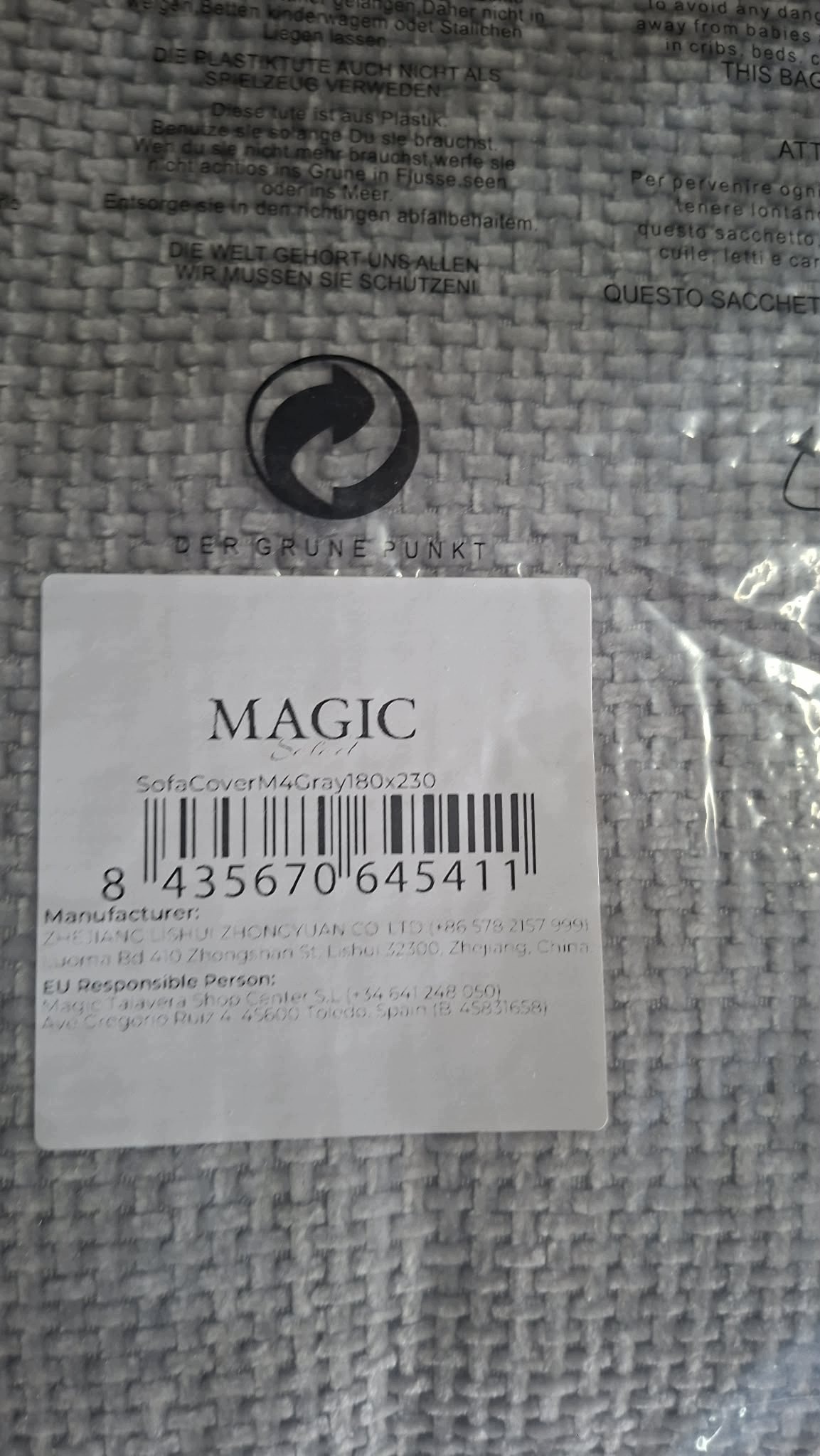 MAGIC Select Narzuta na sofę i kanapę SZARY 180x230 cm — zdjęcie 5