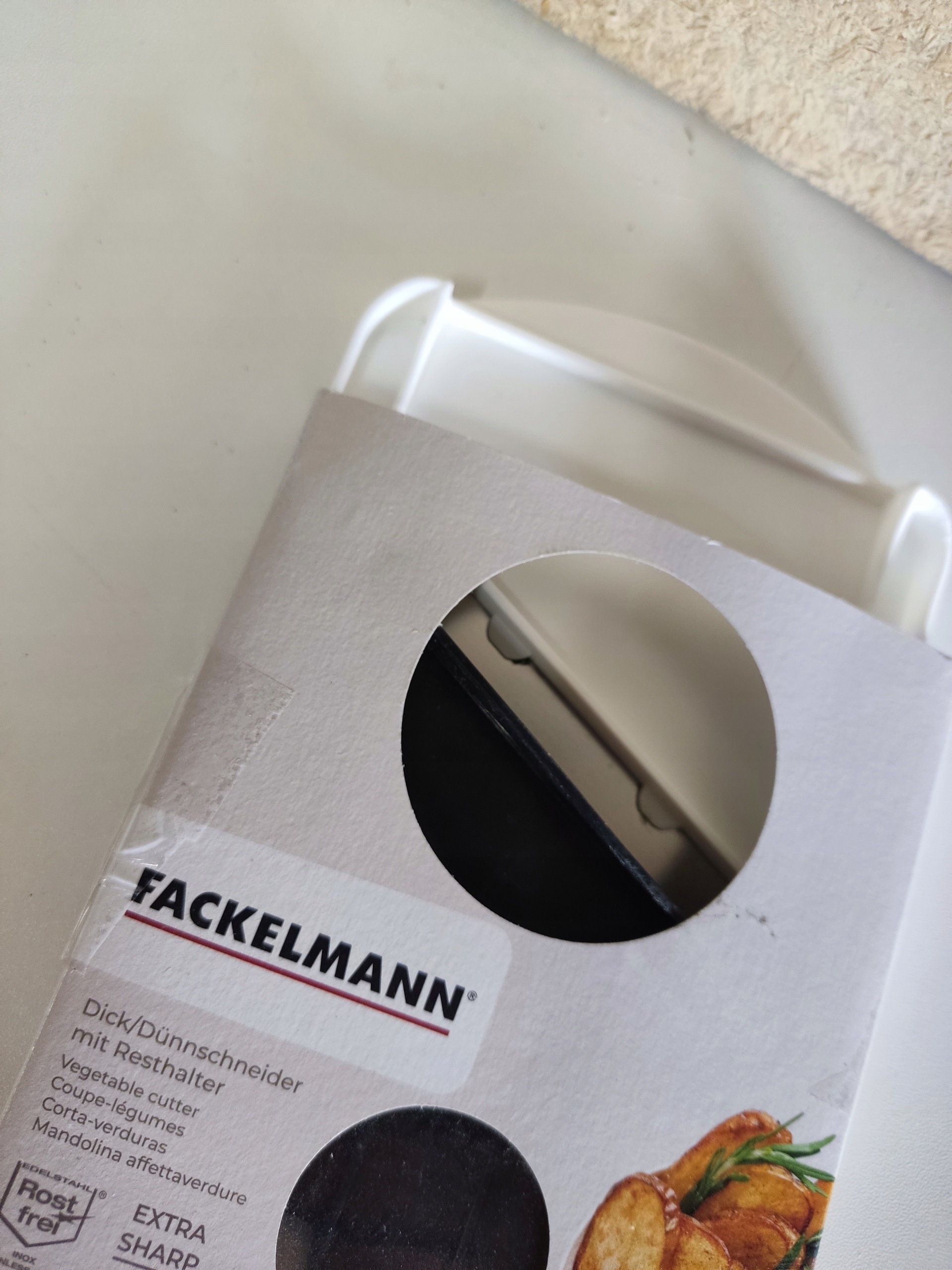 Fackelmann 45331 Szatkownica tarka do warzyw z regulowanym ostrzem szara — zdjęcie 4