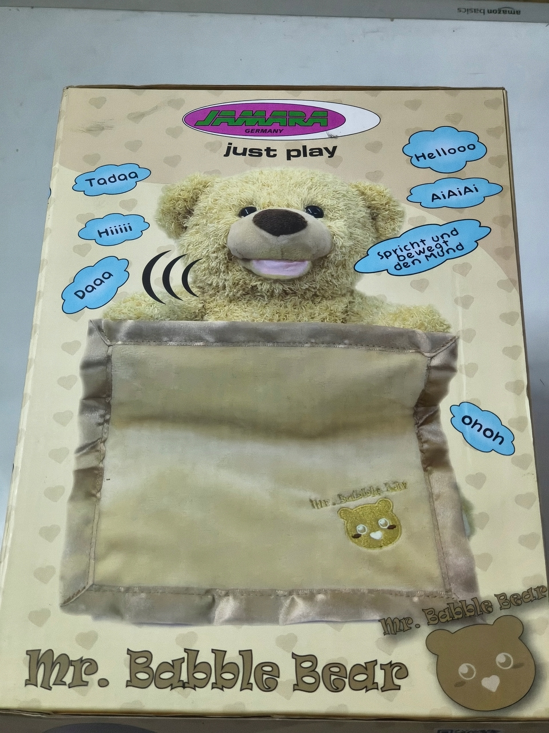 Interaktywny miś Mr Babble Bear mówi rusza się + kocyk — zdjęcie 6