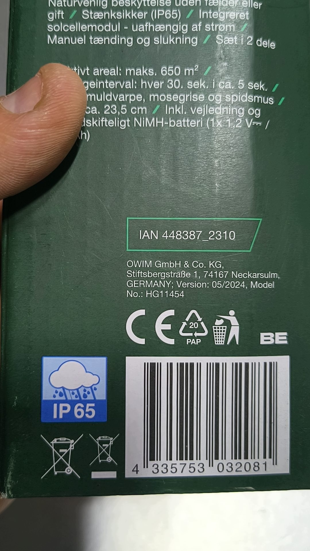 Parkside solarny odstraszacz kretów PSMS 2 A1 650 m² — zdjęcie 6