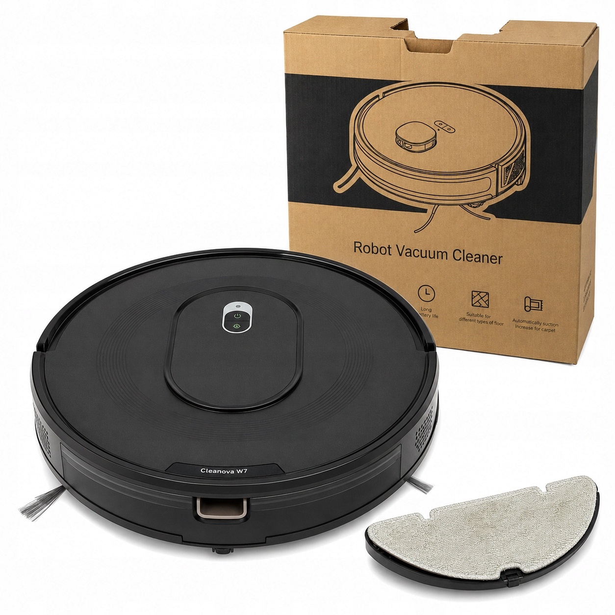 Robot sprzątający Cleanova W7 odkurzacz automatyczny mopujący WiFi — zdjęcie 2