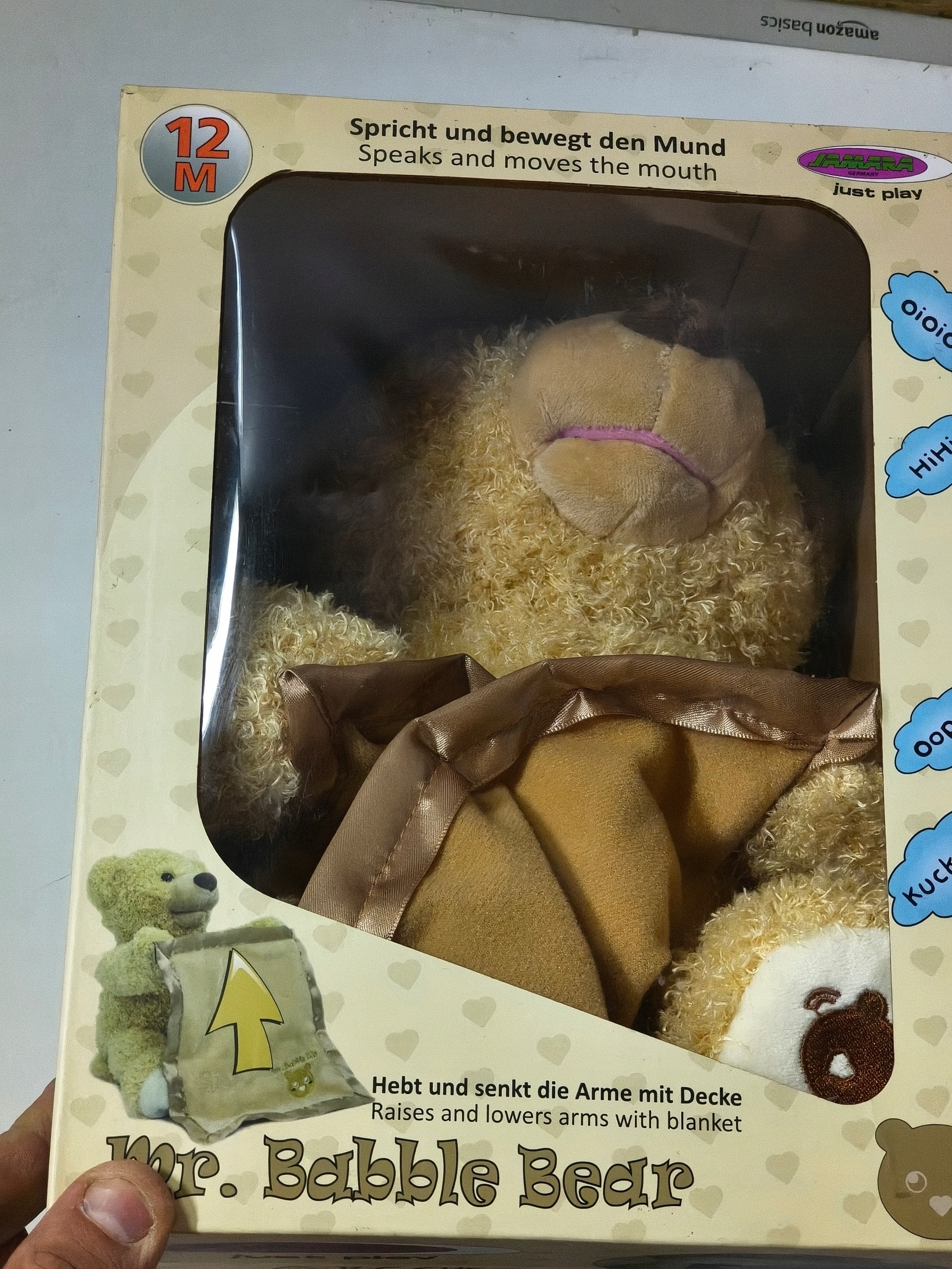 Interaktywny miś Mr Babble Bear mówi rusza się + kocyk — zdjęcie 3