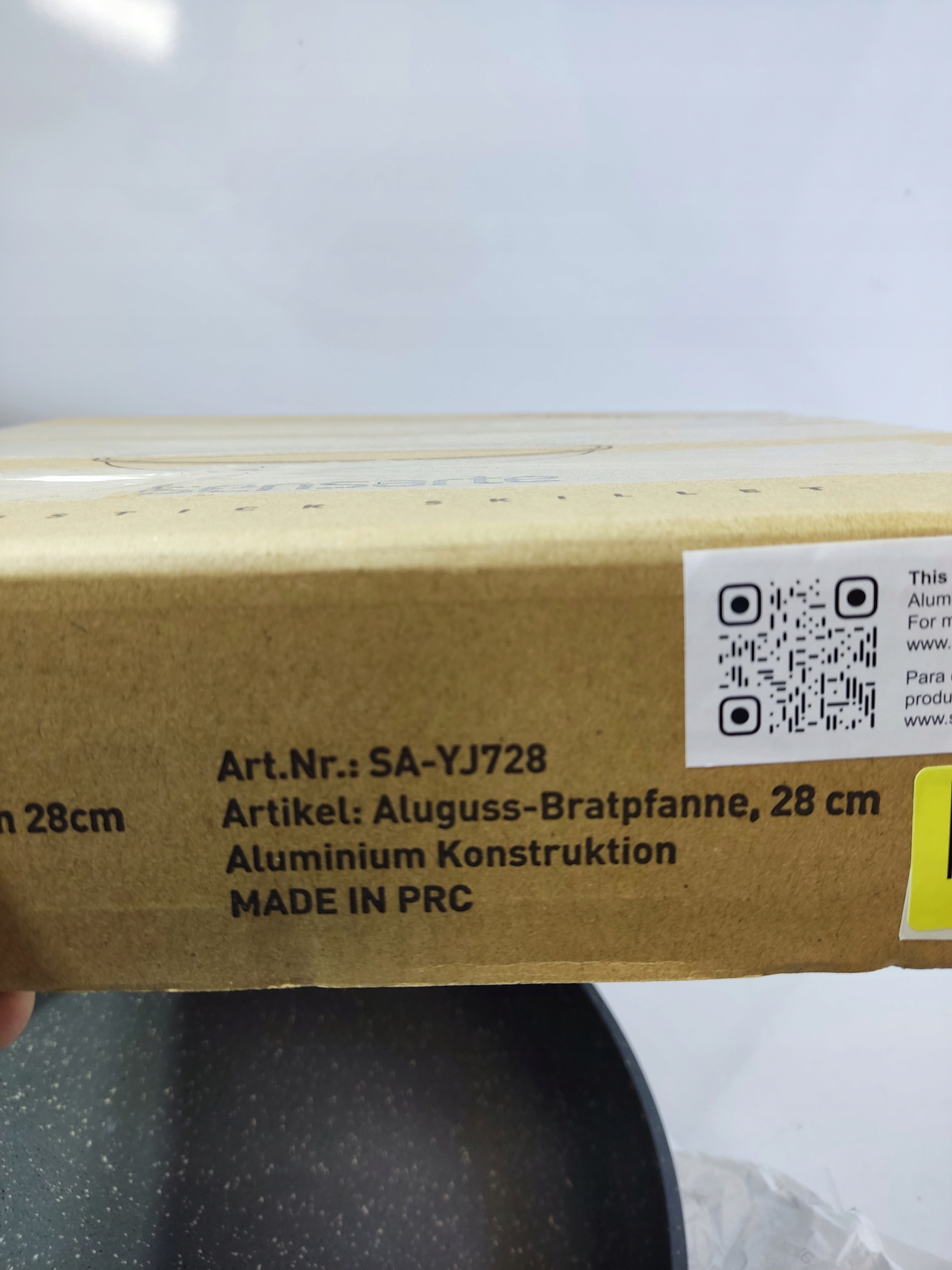 Patelnia granitowa Sensarte 28 cm indukcja gaz non stick aluminiowa — zdjęcie 4
