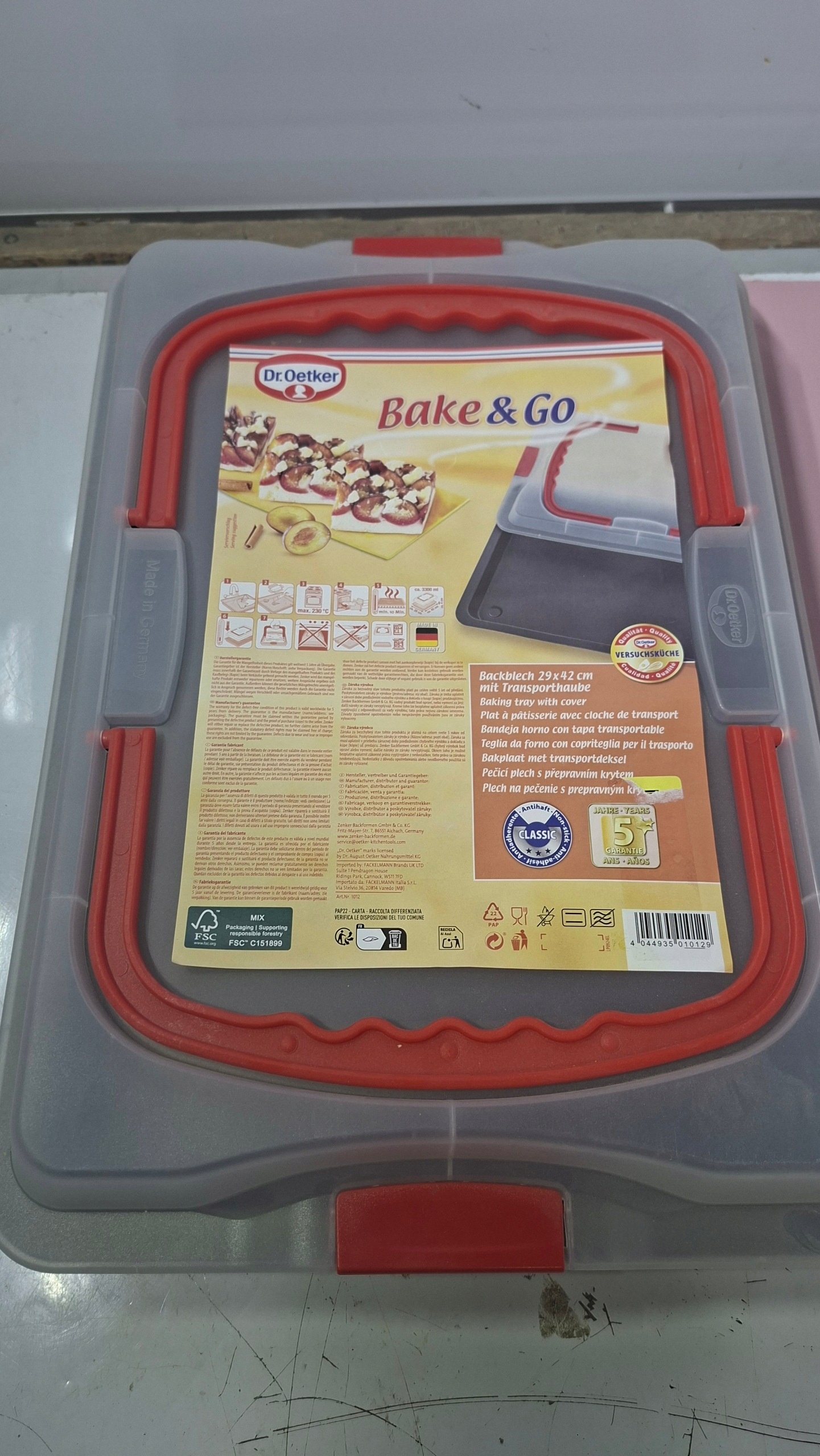 Dr. Oetker Bake & Go blacha do pieczenia z pokrywą 29x42x4 cm — zdjęcie 5