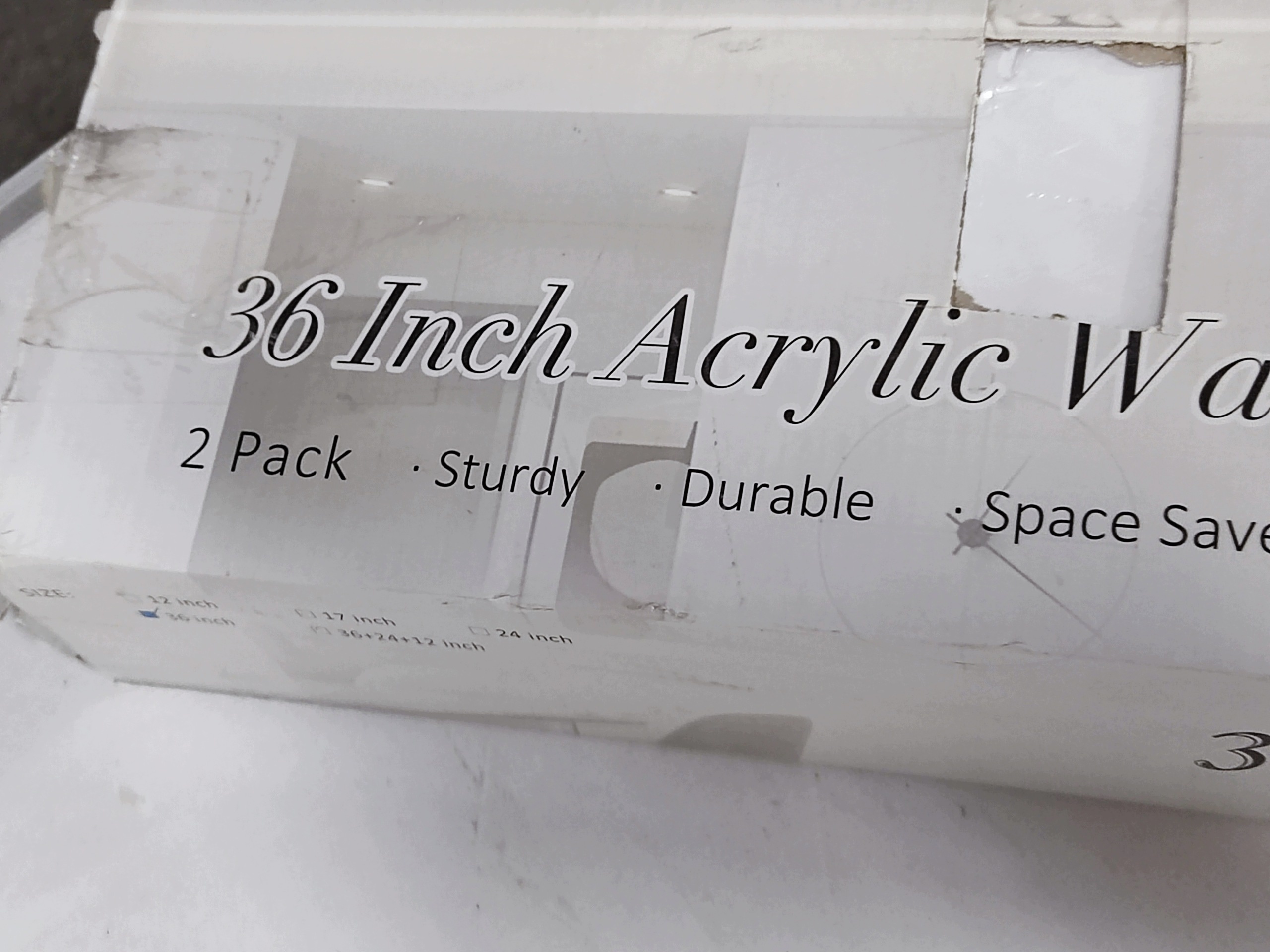 Półki Ścienne Akrylowe 91 cm białe 2 szt. Sezanrpt 90cm — zdjęcie 5