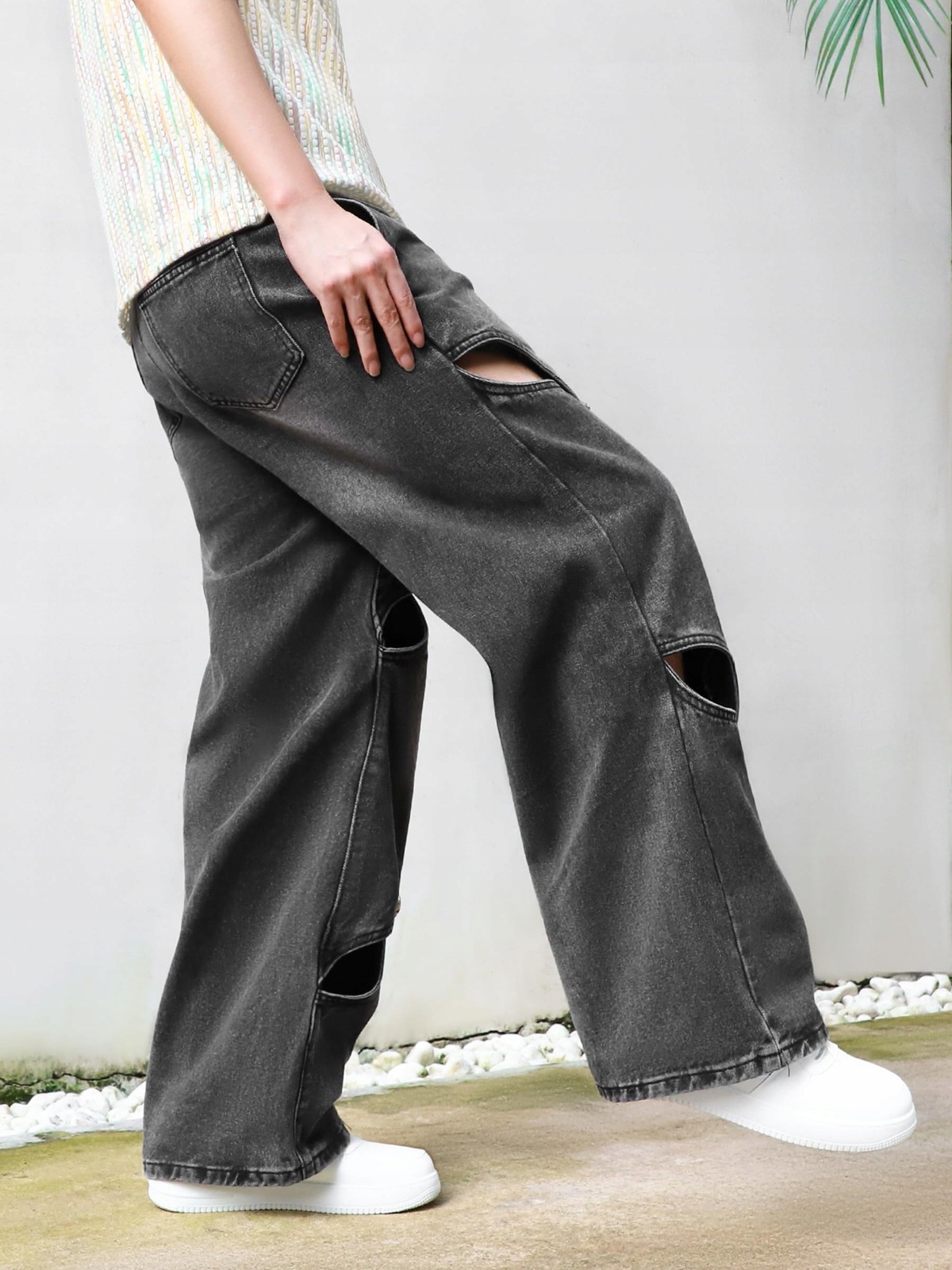 Jeansy Baggy Straight Y2K Streetwear Loose Japanese Wide leg rozm. 34 — zdjęcie 6
