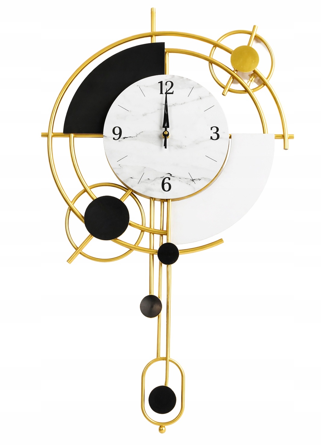 Zegar ścienny nowoczesny 40 cm złoty loft dekoracyjny cichy mechanizm — zdjęcie 2