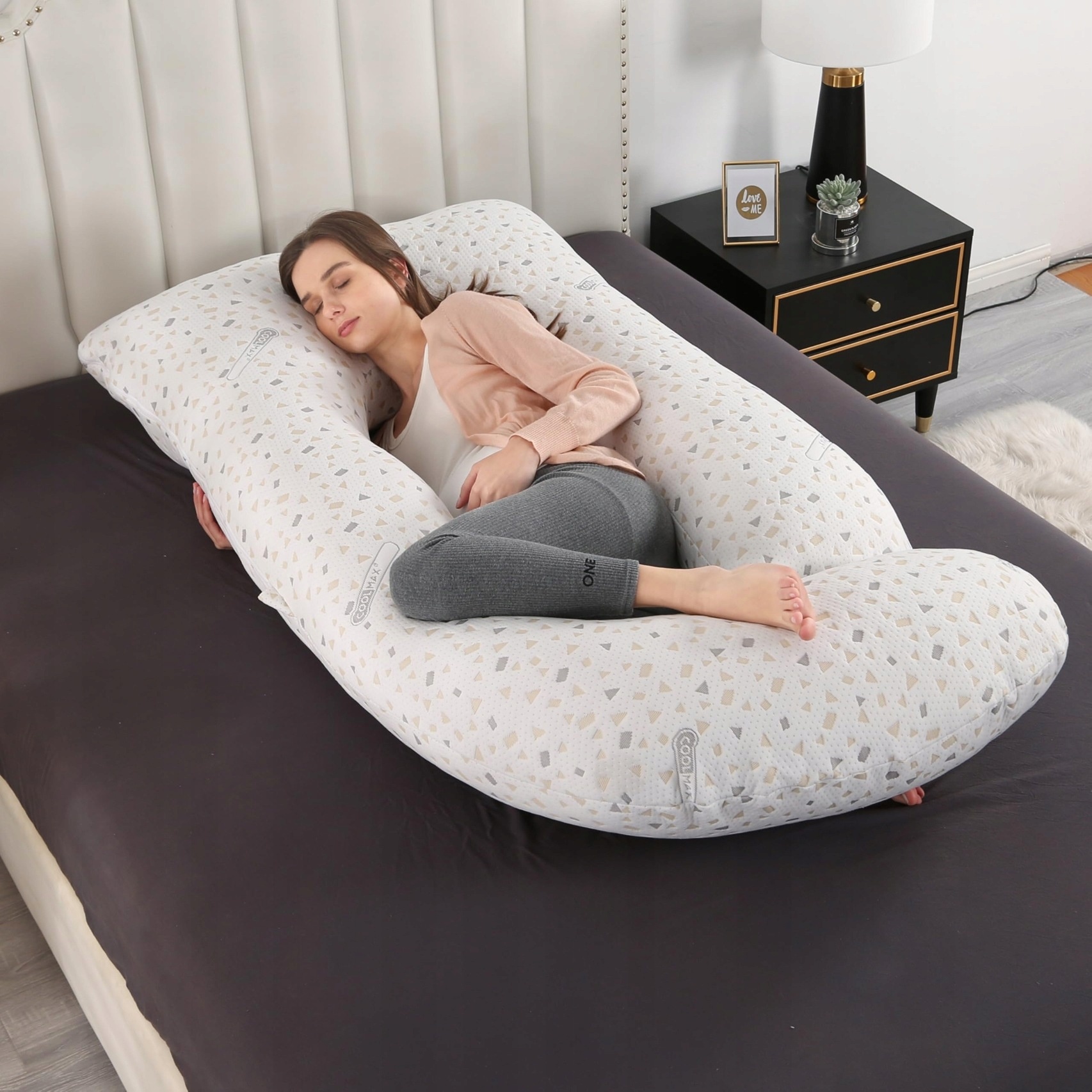 Poduszka Ciążowa Typ J 360° – Ergonomiczna Poduszka do Spania i Karmienia — zdjęcie 3